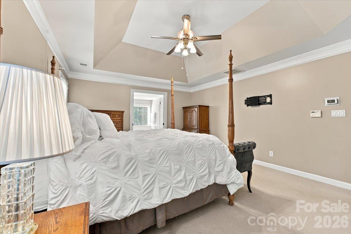 huge primary suite with tray ceiling - 178 Cove Creek Loop, Mooresville
