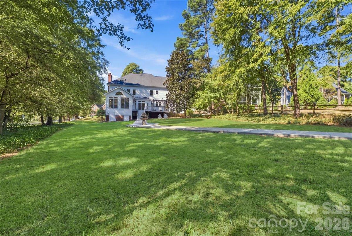 large private backyard with gazebo and fountain - 178 Cove Creek Loop, Mooresville