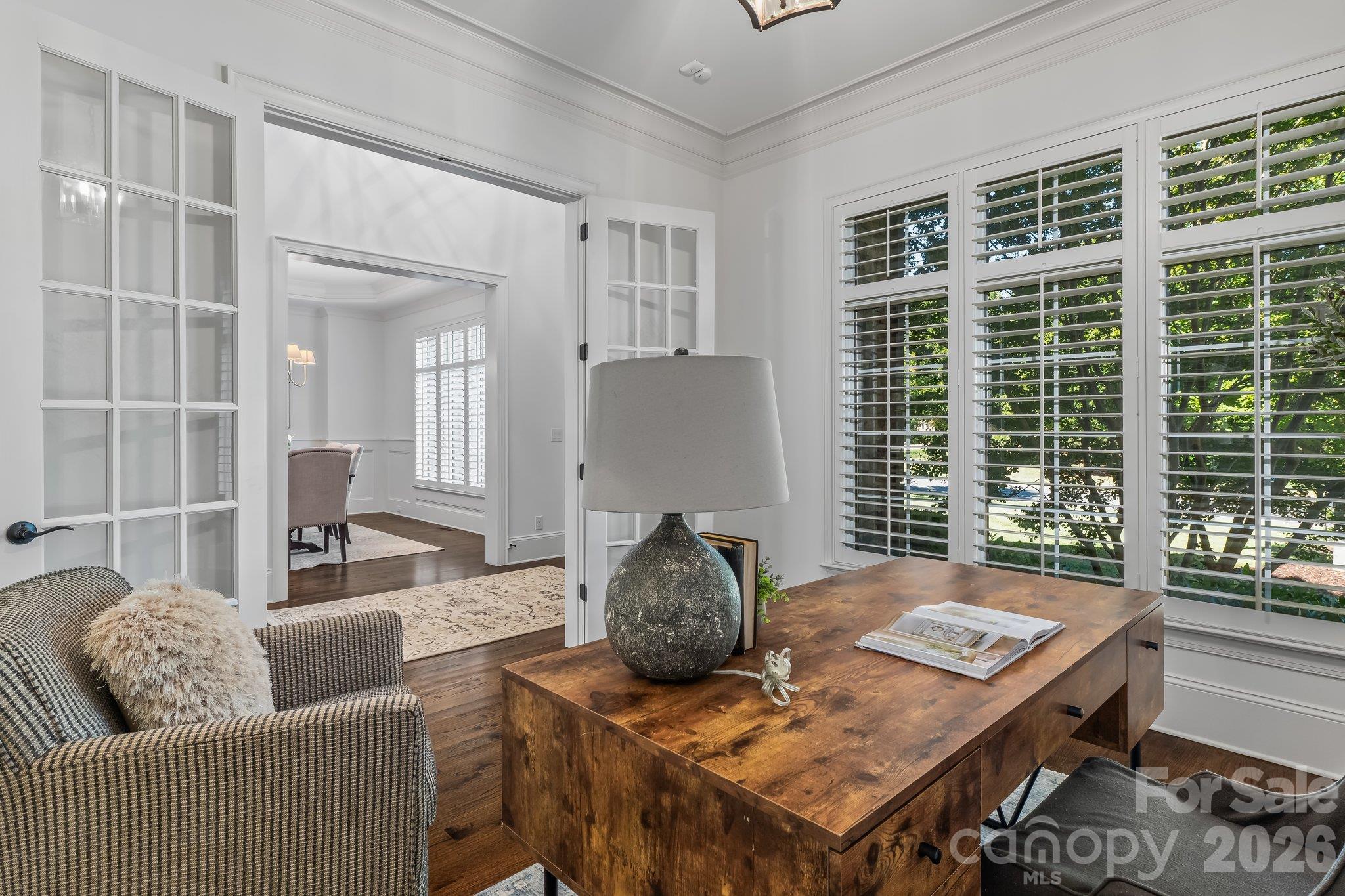 Private office w/french doors - 227 Glenmoor Drive, Waxhaw
