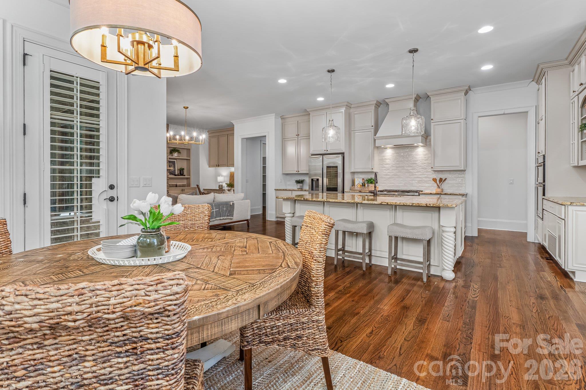 Breakfast area has patio access for outdoor grilling - 227 Glenmoor Drive, Waxhaw