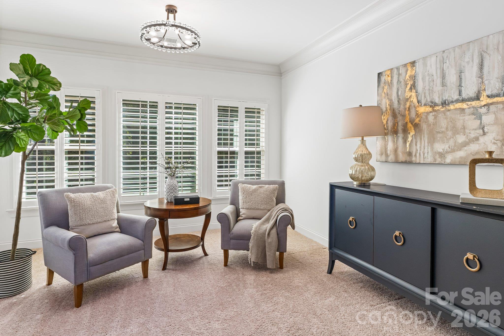 Primary suite sitting area - 227 Glenmoor Drive, Waxhaw