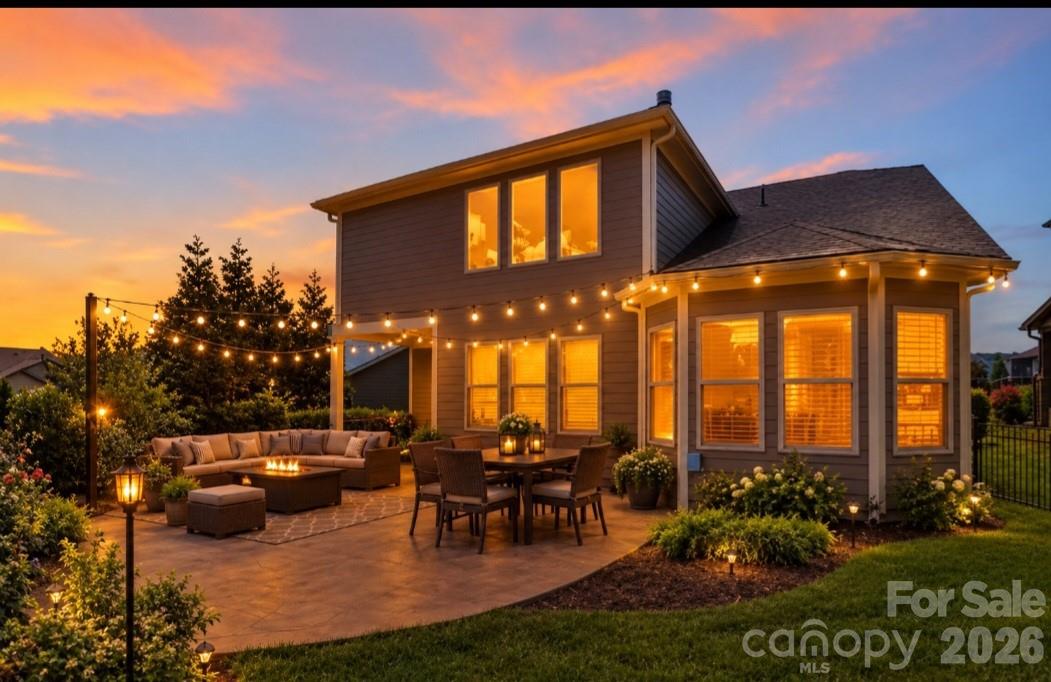 Exterior Rear of the Home, virtually staged. - 6071 Drave Lane, Fort Mill