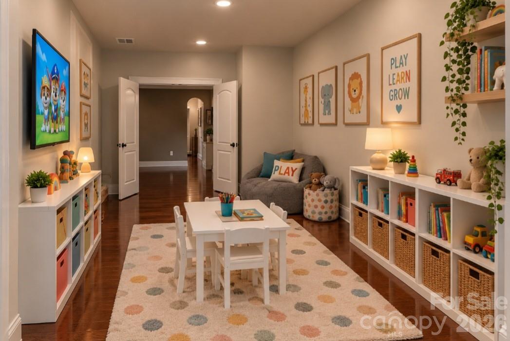 Virtual Staged. This room is perfect for the kids. You can just close the door when they are done for the night. - 6071 Drave Lane, Fort Mill
