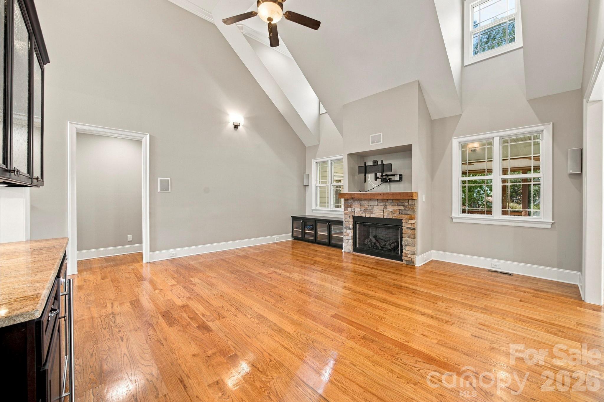 Greatroom with gas fireplace - 7481 Brotherton Road, Denver