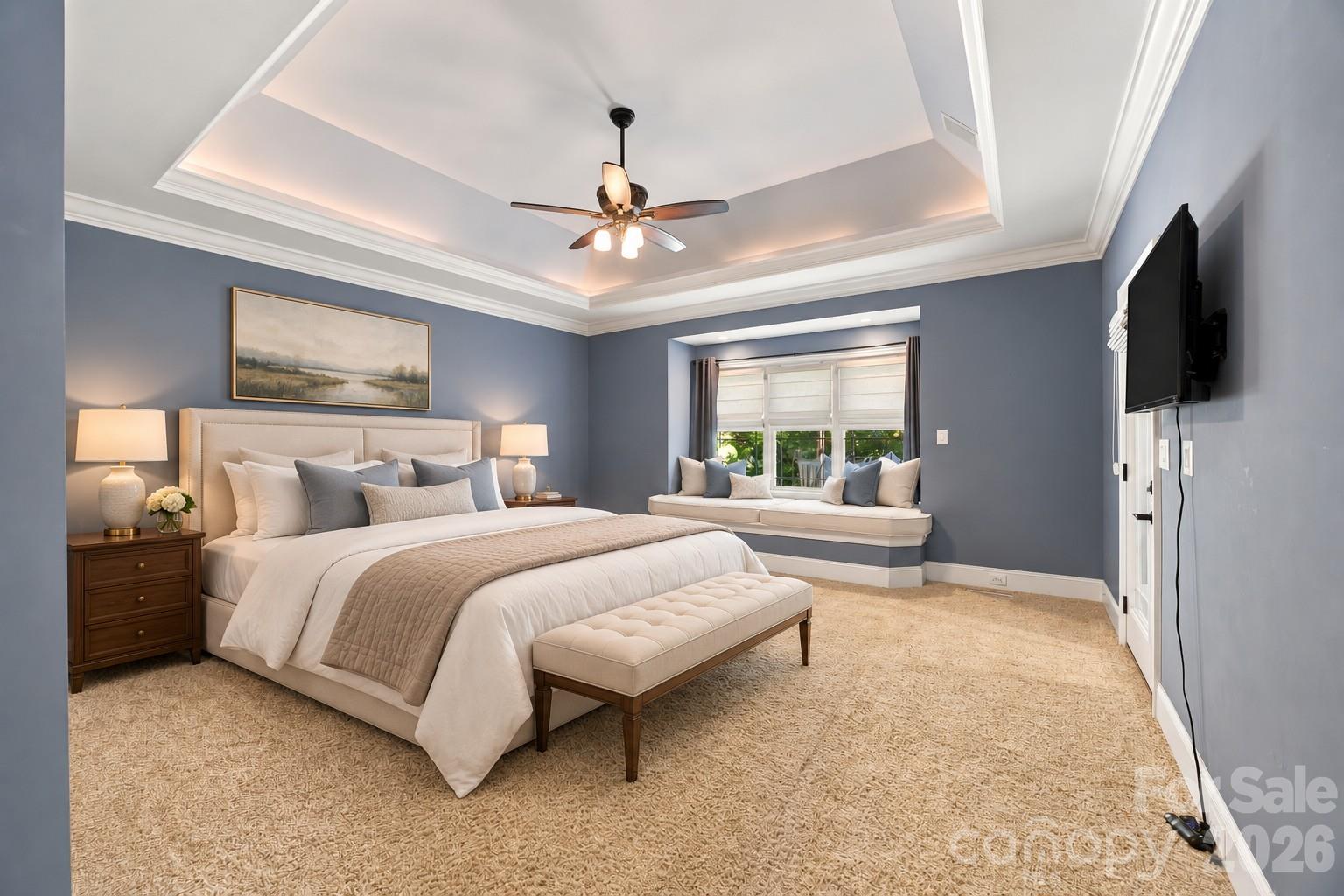 Virtually Staged Primary Bedroom - 7481 Brotherton Road, Denver