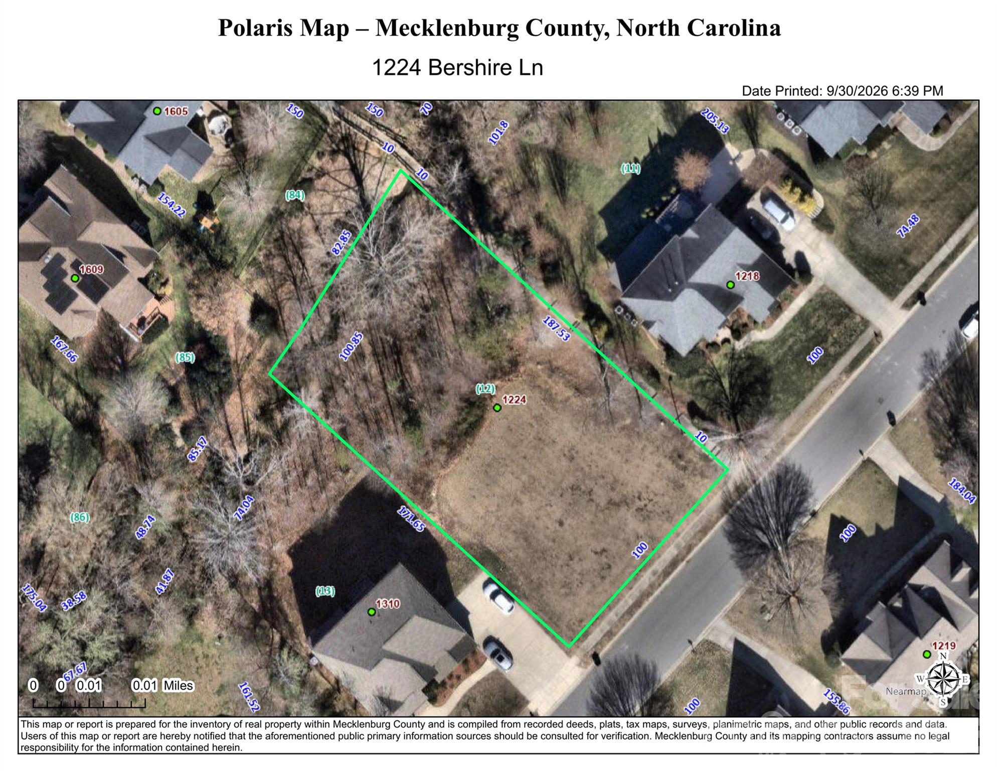 Lot at 1224 Bershire Lane, Charlotte, photo 2 of 3