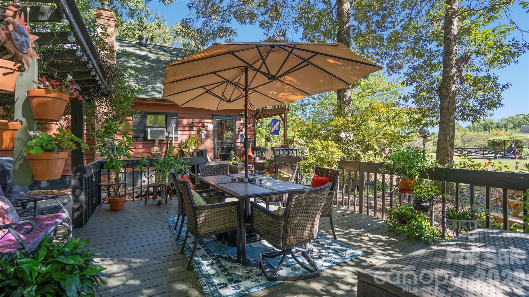 Outdoor entertaining area - 3627 Edwards Road, Wingate