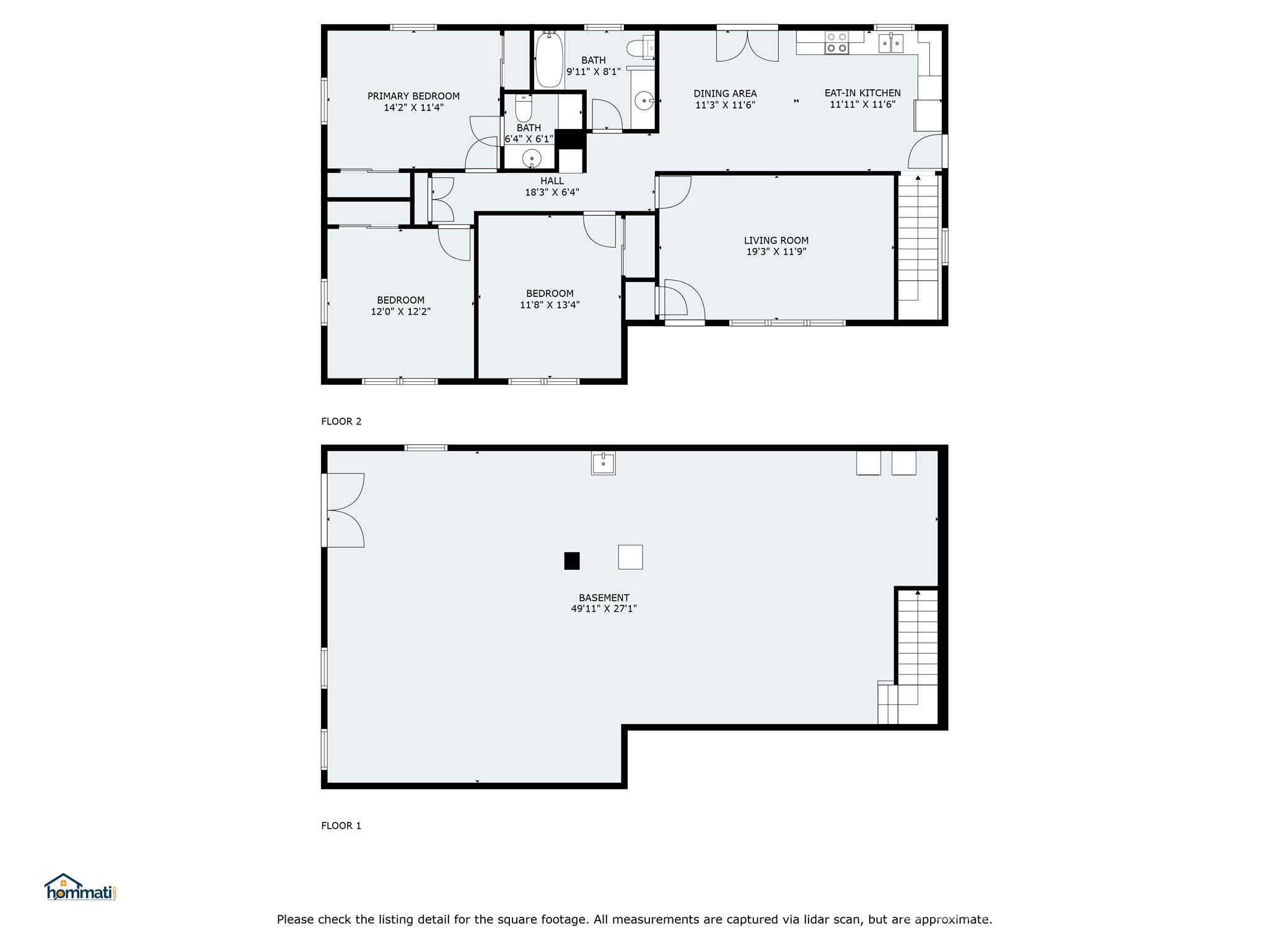 Layout of the main floor and basement - 36984 B&C Carter Road, New London