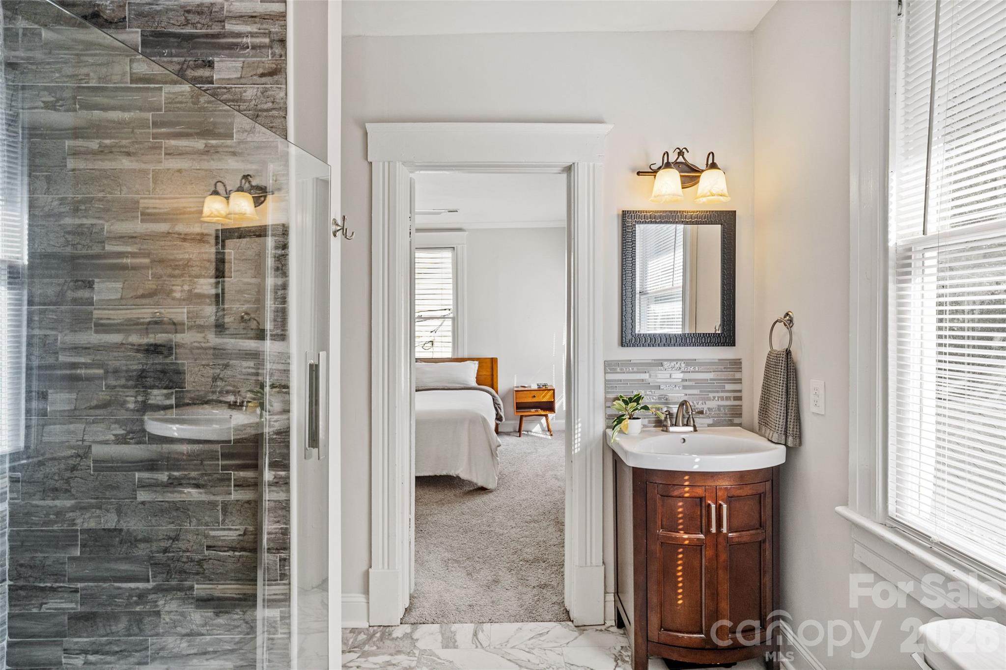 Natural light brightens the primary ensuite - 233 Marion Street, Rock Hill