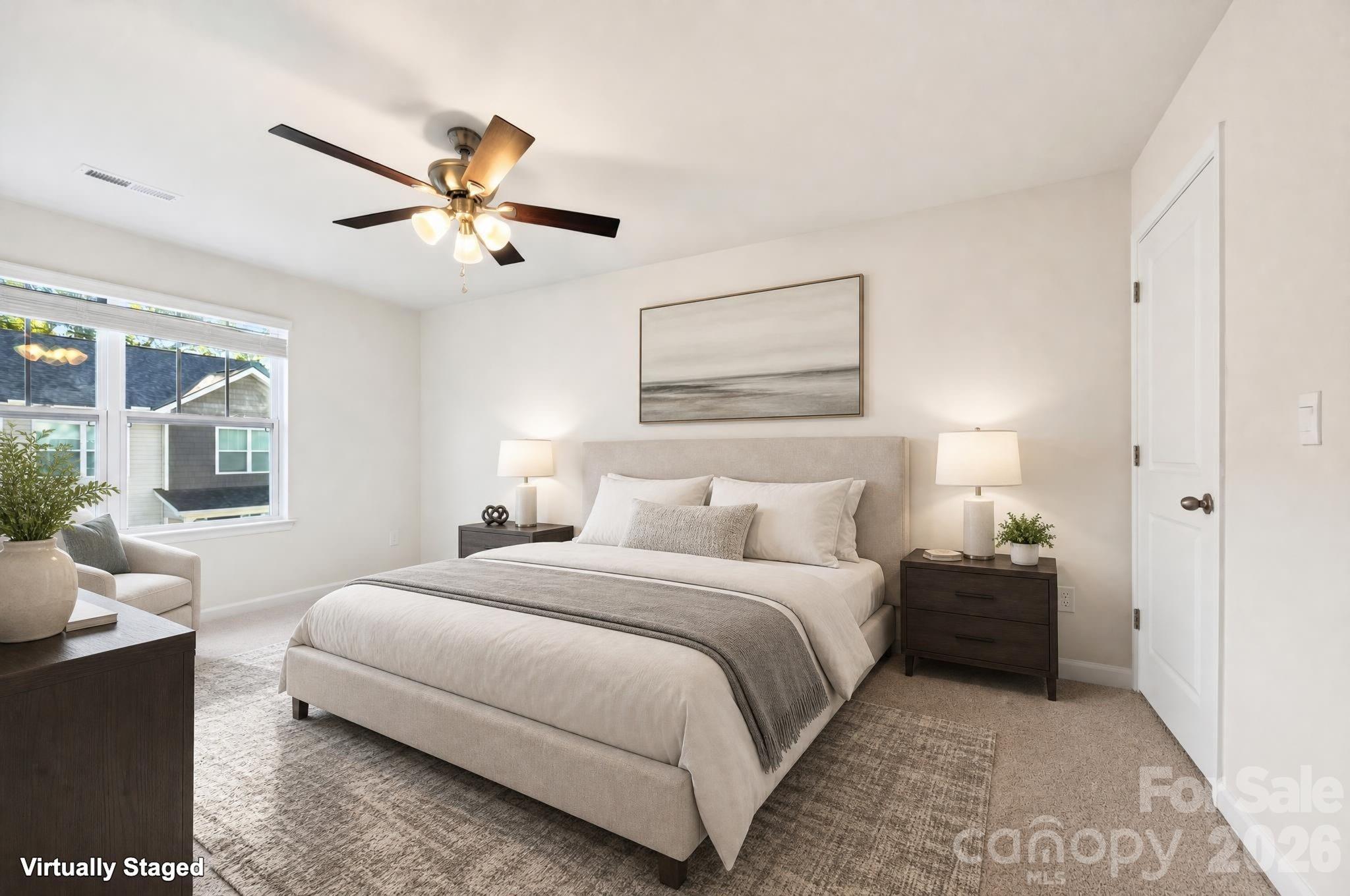 Digitally Staged Guest Bedroom One - 15 Virginia Commons Drive, Arden