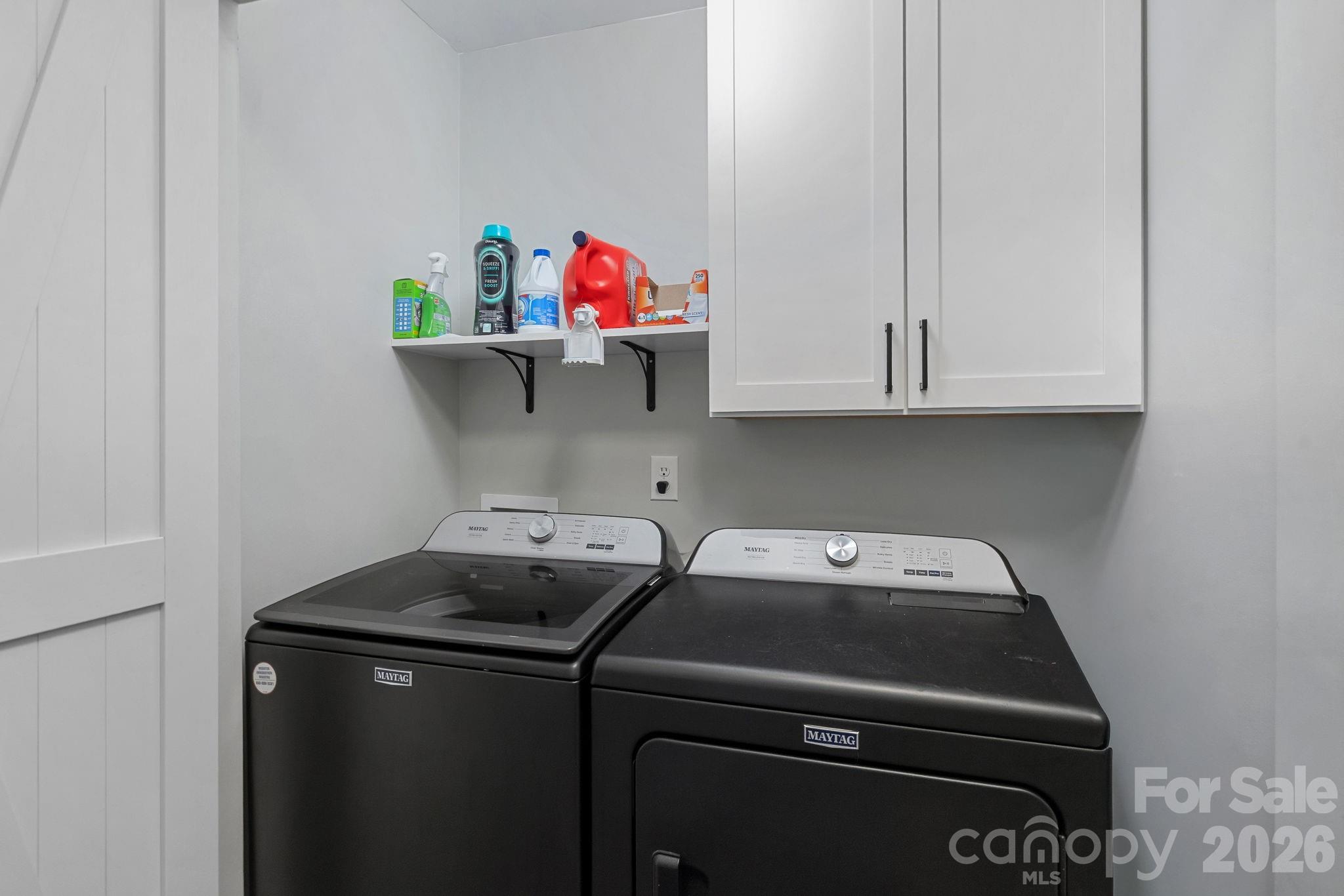 Laundry Room with new Barn doors - 103 Pier 33 Drive, Mooresville