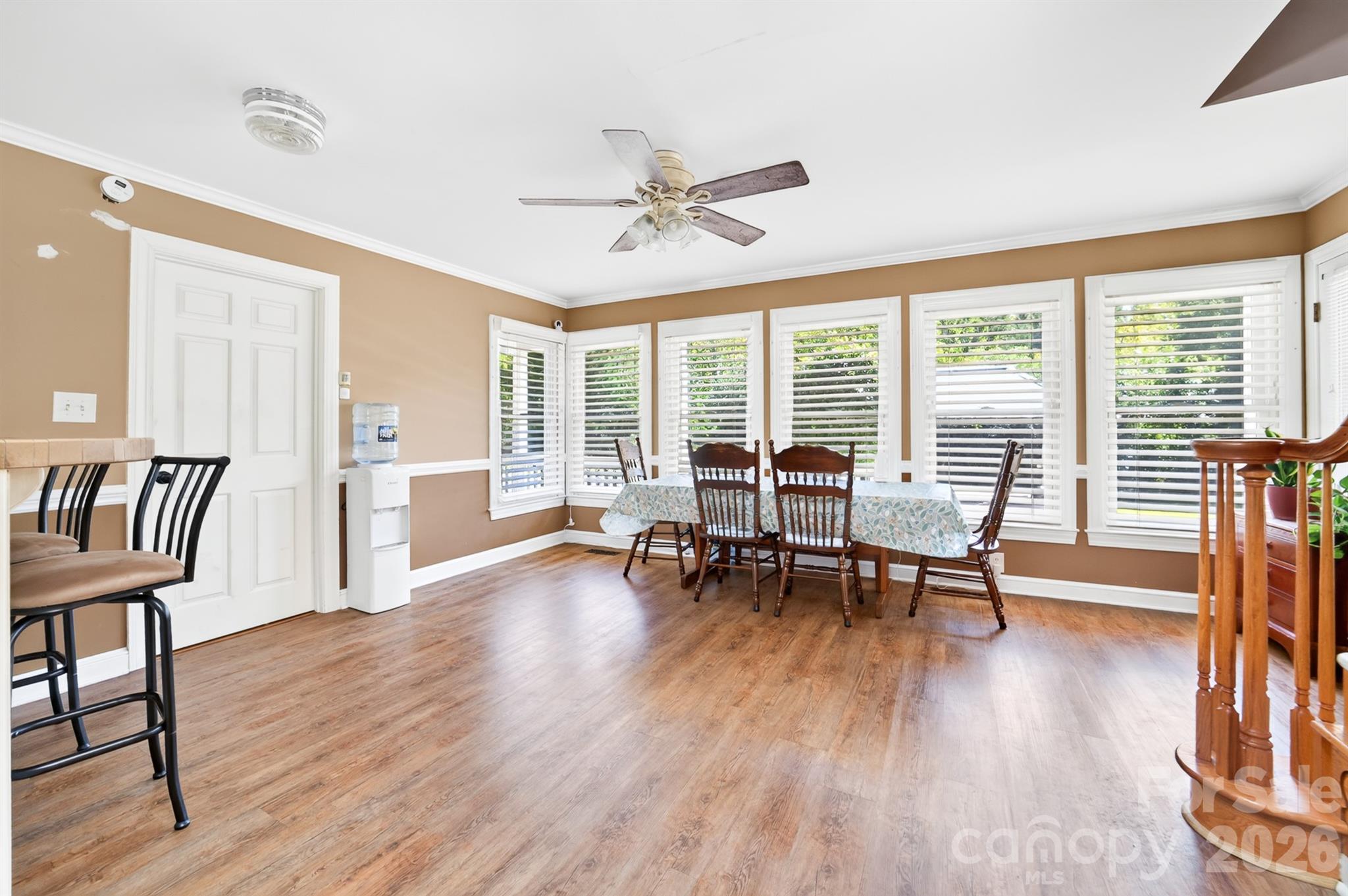 Straight ahead takes into the kitchen area with a large space for a table and chairs - 9702 Quail Cove Court, Indian Trail