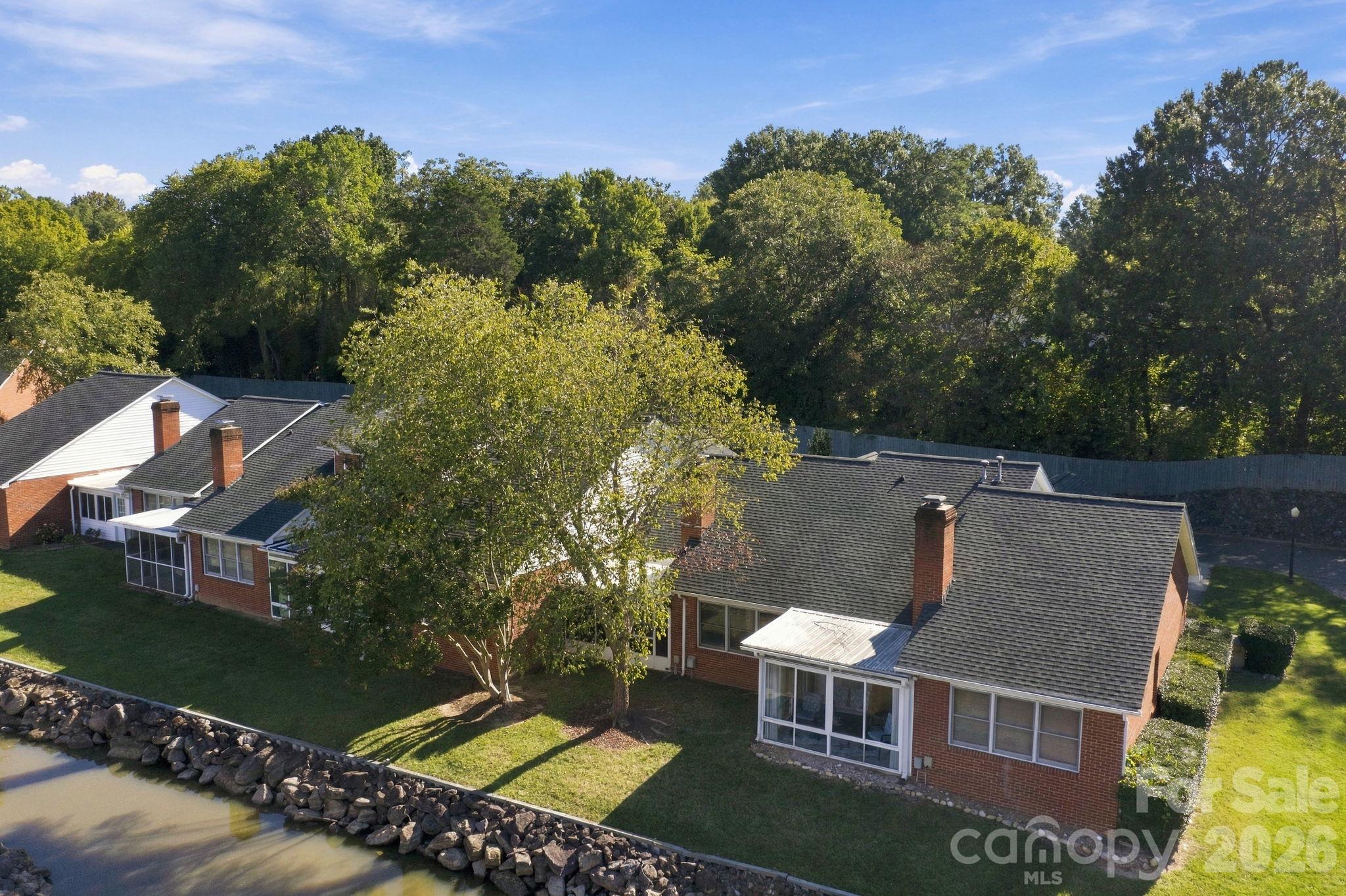 Back of the unit aerial view - 19838 Oak Leaf Circle, Cornelius