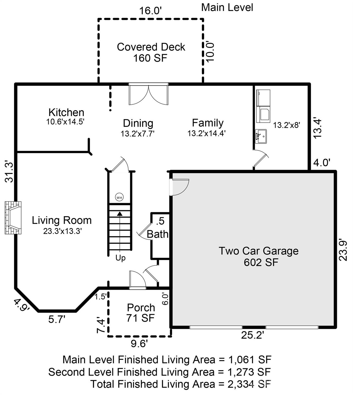 Main Level Floor Plan - 73 Rose Of Sharon Way, Candler