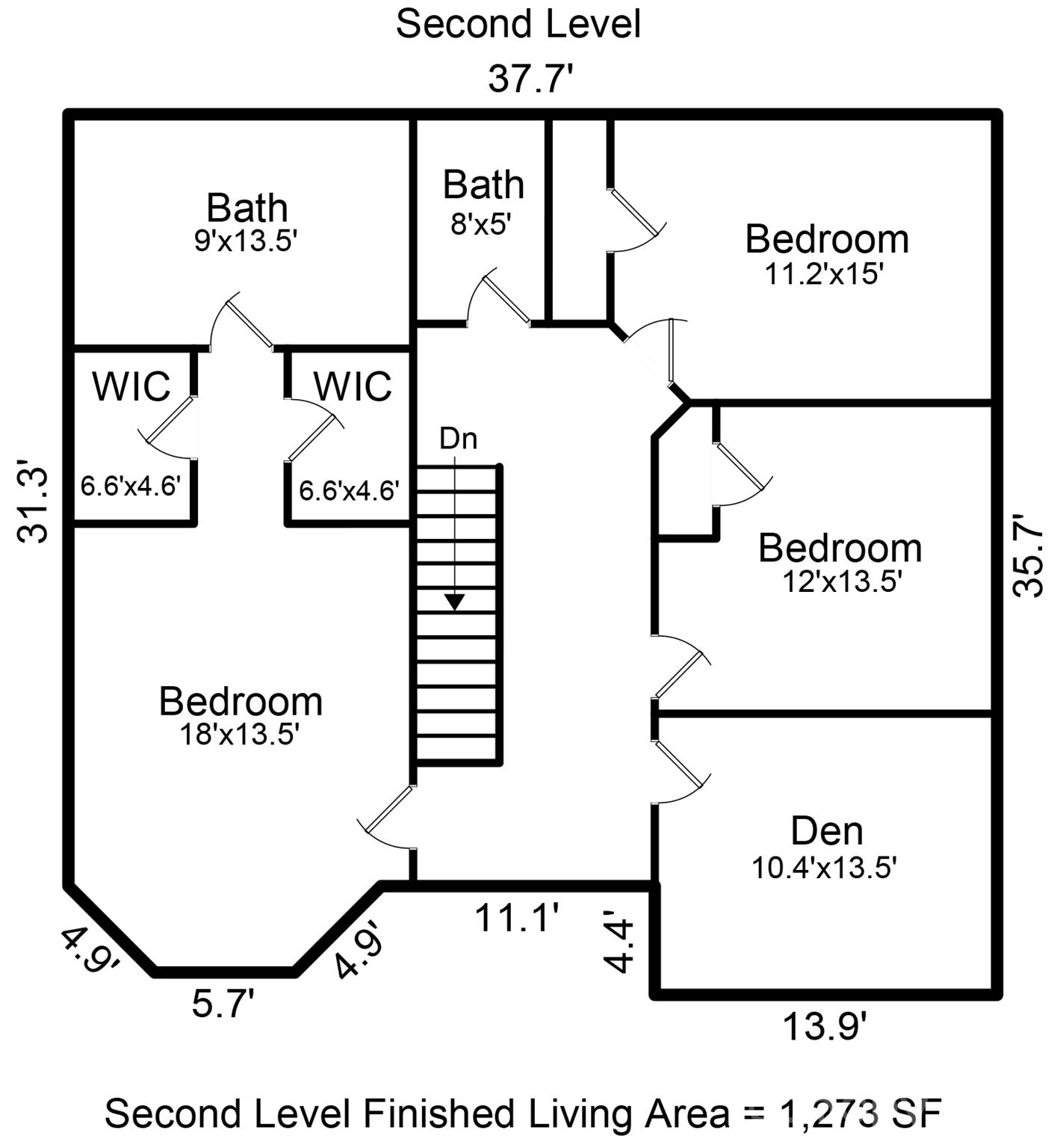 Upper Level Floor Plan - 73 Rose Of Sharon Way, Candler