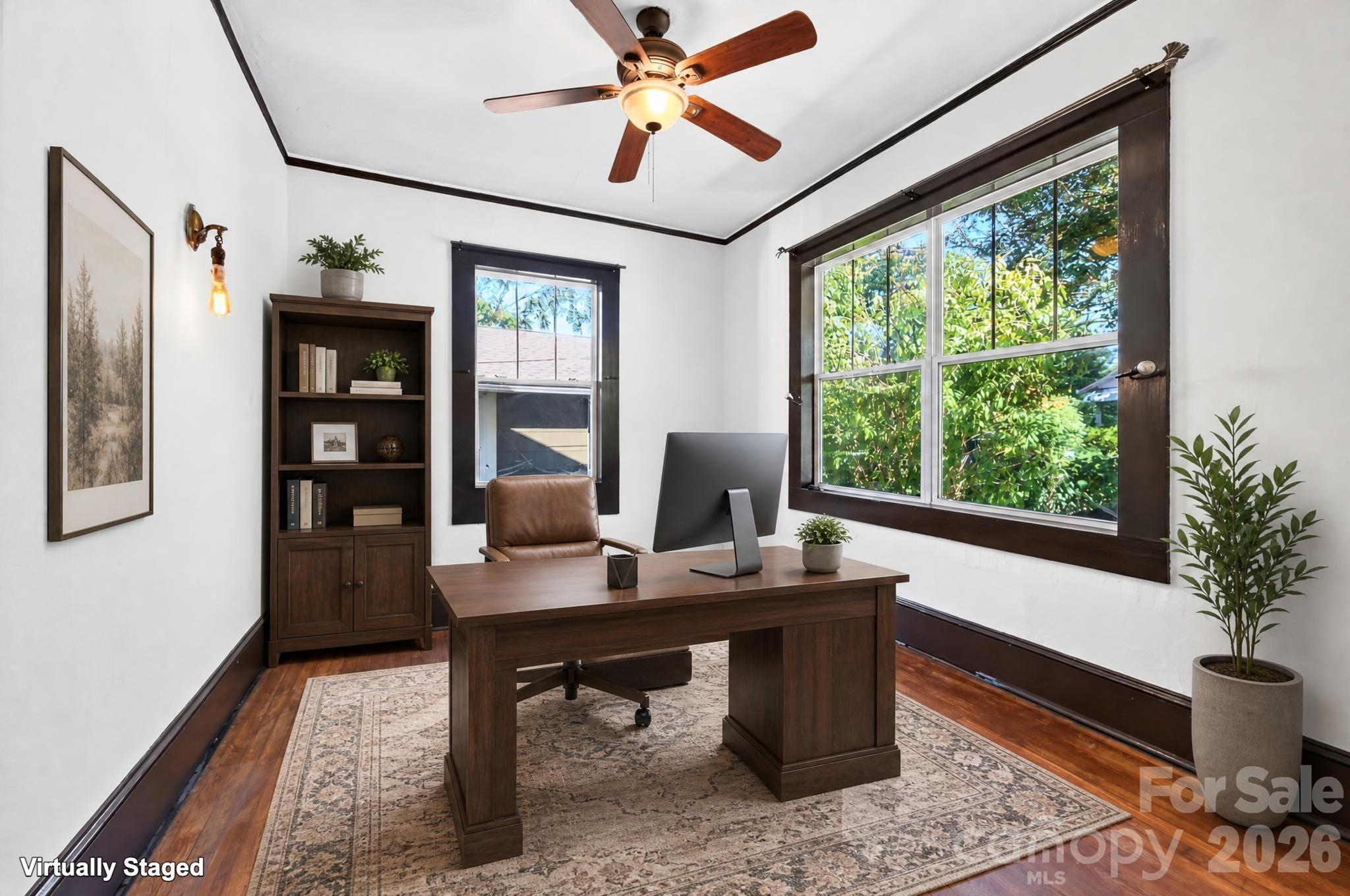Guest Bedroom/Office Virtually Staged - 201 Logan Avenue, Asheville