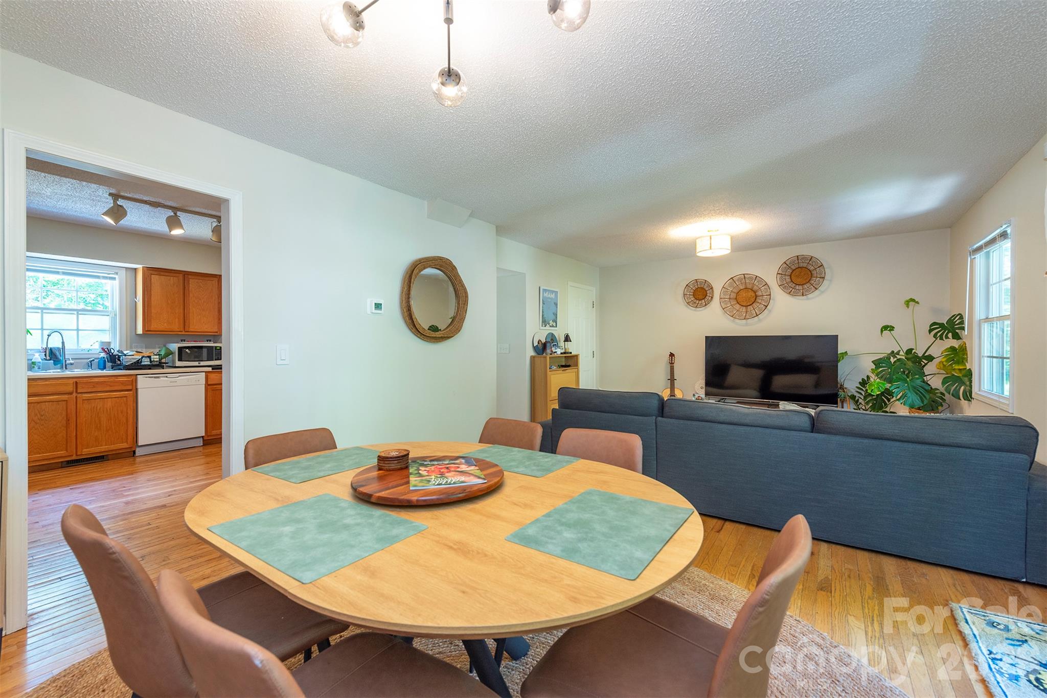 Open concept dining and living area - 17 Castle Street, Asheville