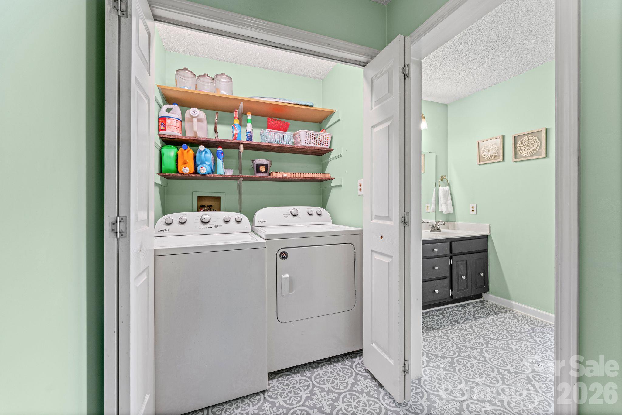 Laundry Closet in Primary Bathroom - 302 Hidden Creek Circle, Salisbury