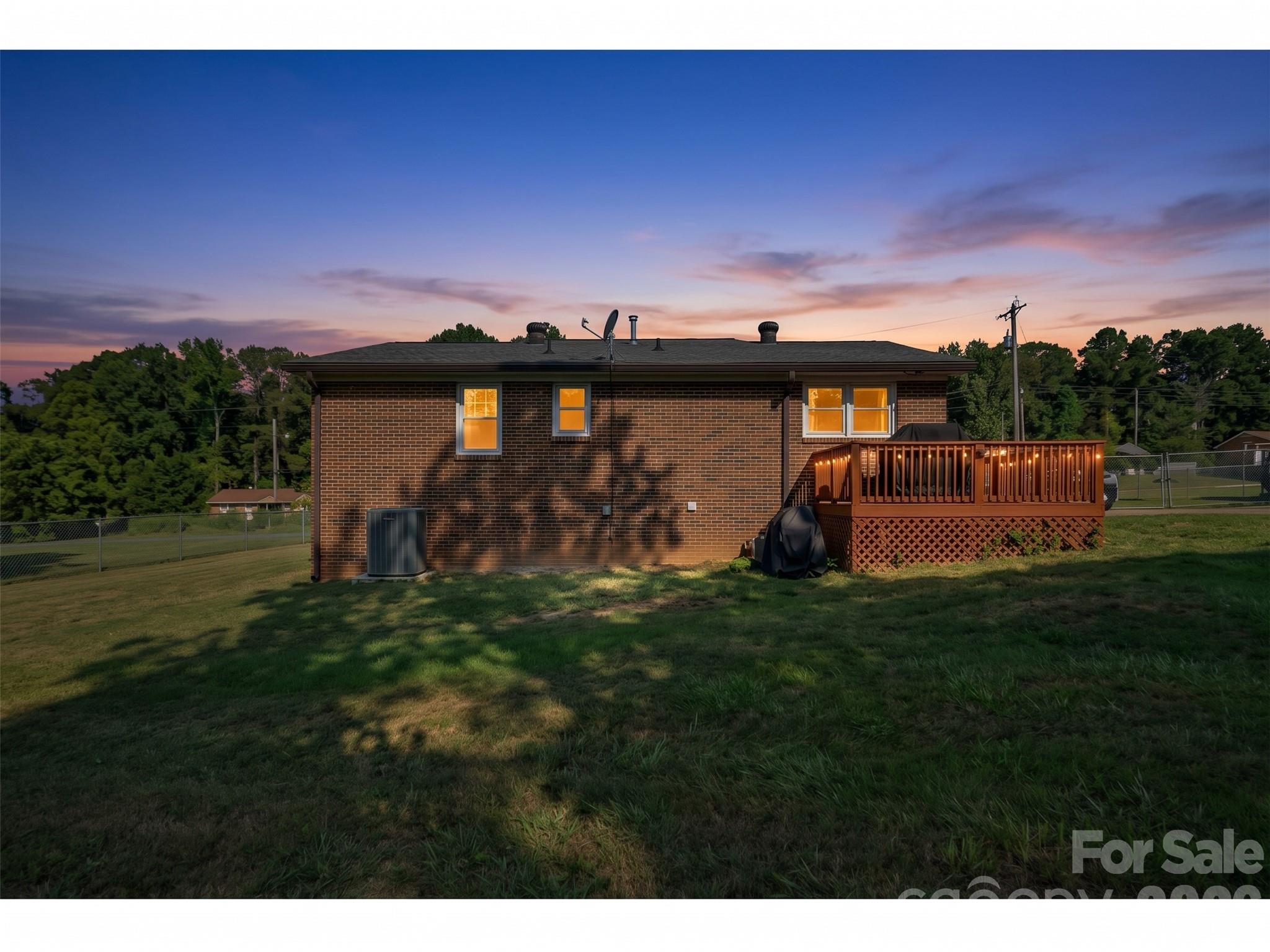 AI-Twilight View of the Backyard and back porch - 645 Pine Ridge Road, Chester