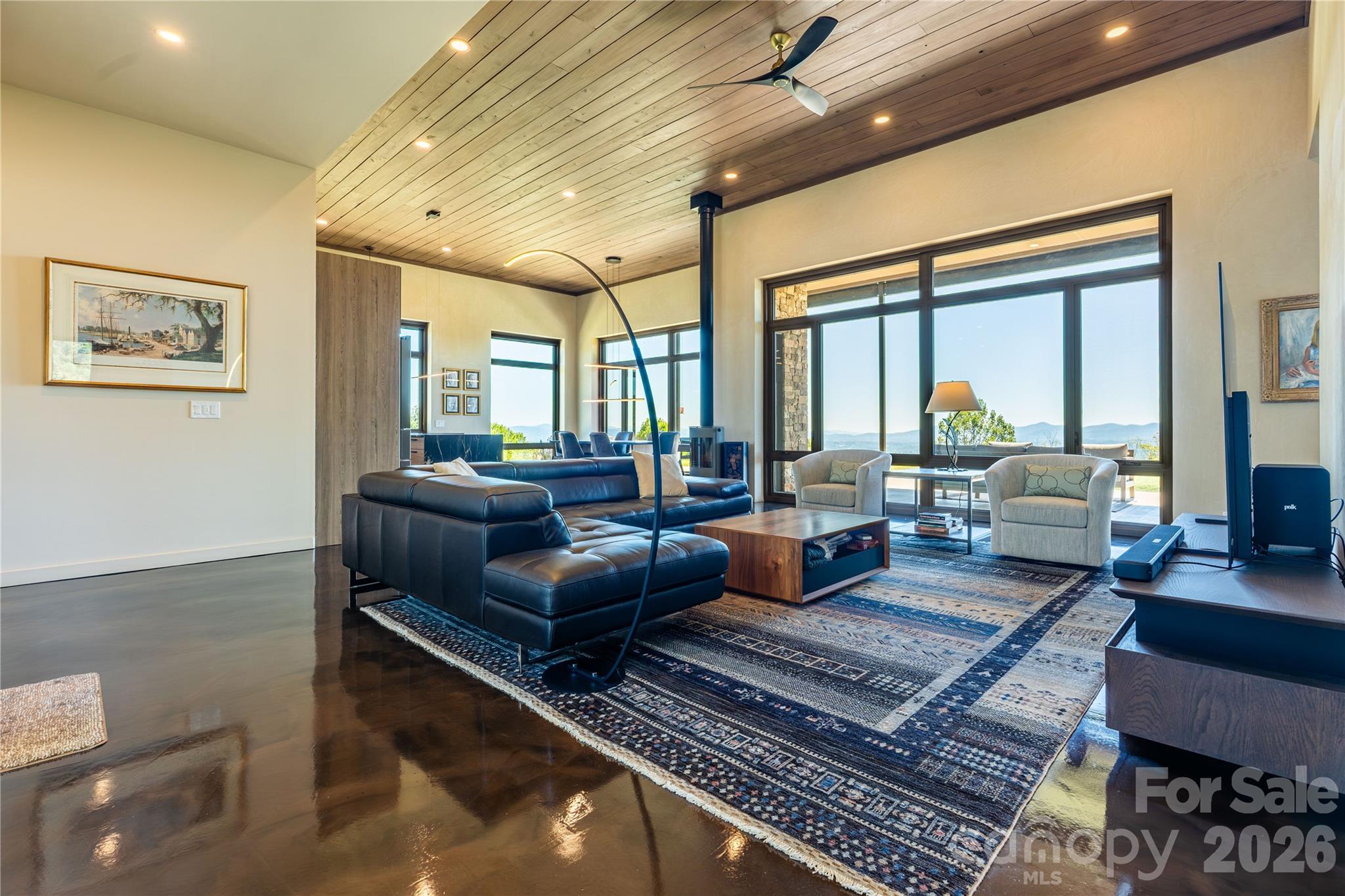 Main House-Open Concept Living Room - 1045 & 1047 Graham Road, Marshall