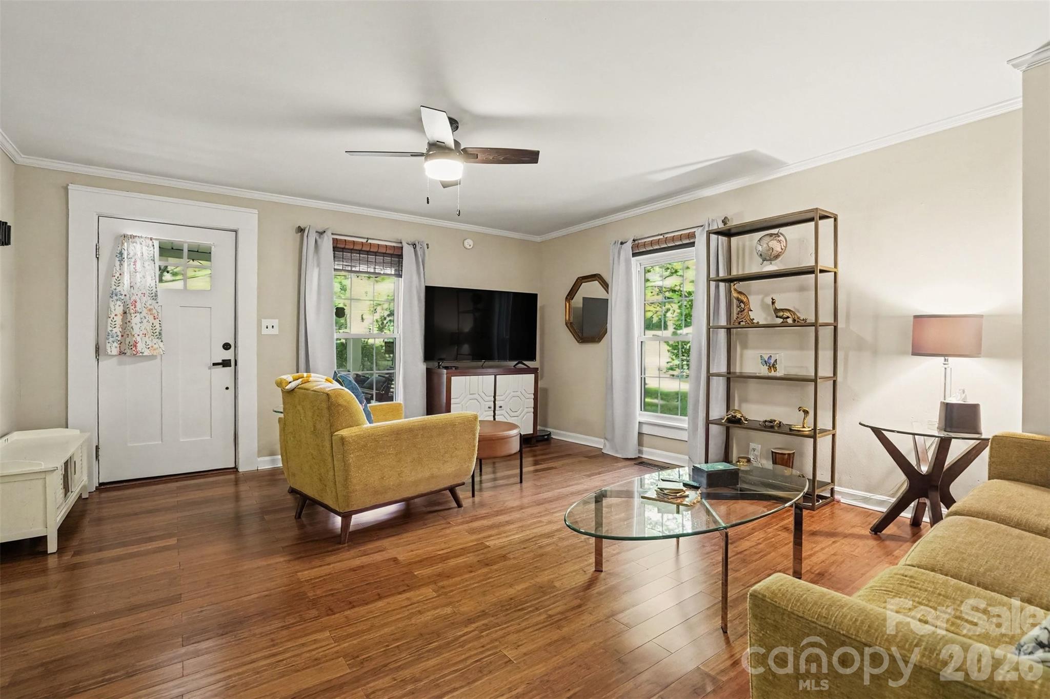 Living room with hardwoods - 224 E Catawba Avenue, Mooresville