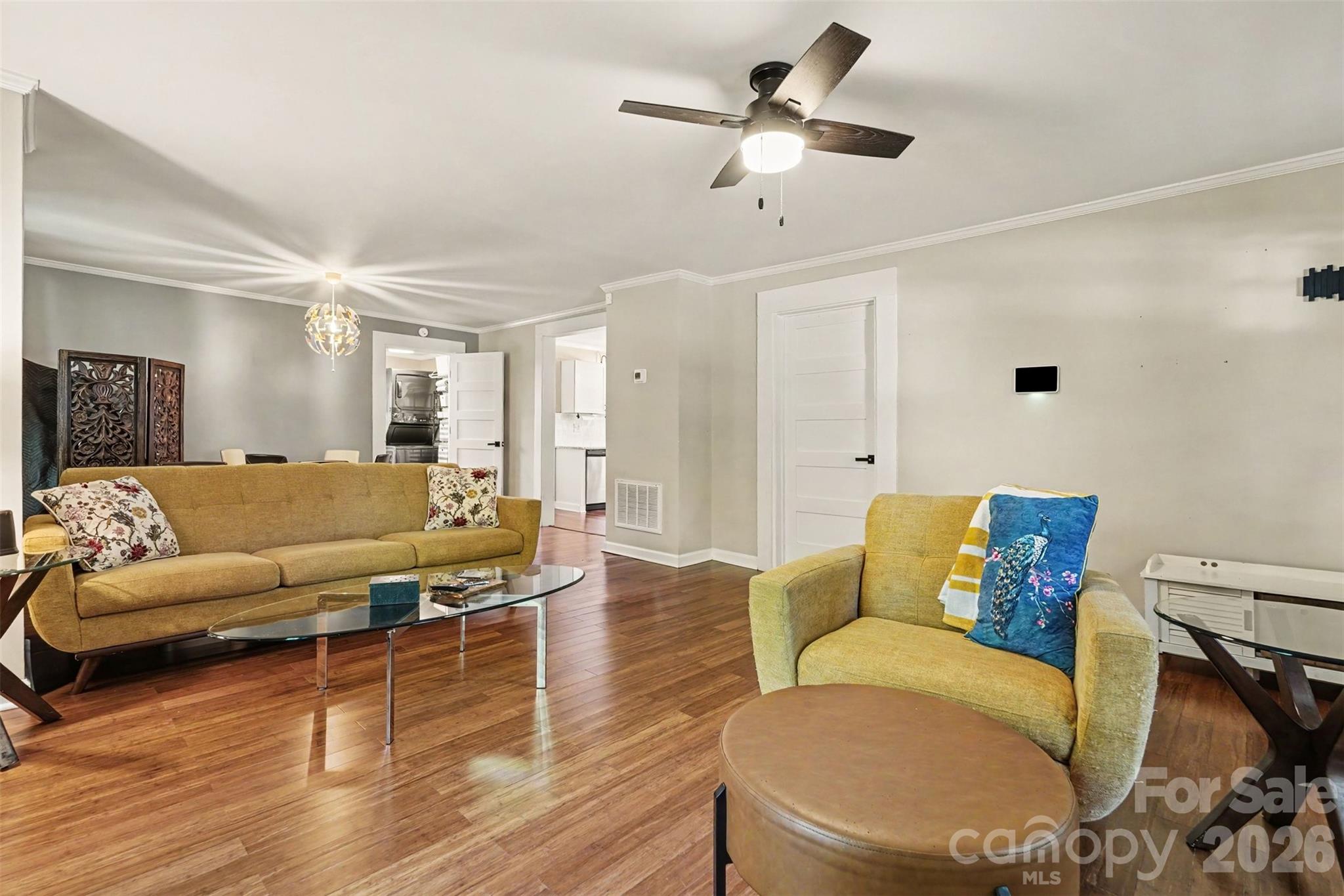 Living room with hardwoods - 224 E Catawba Avenue, Mooresville