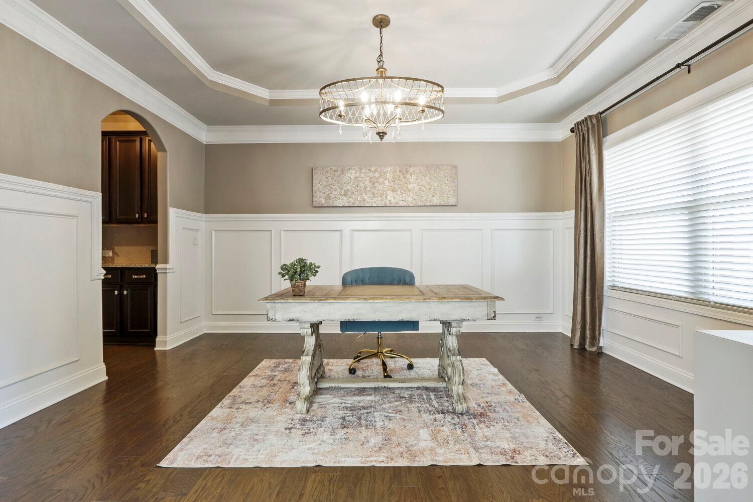Formal Dining/Office w/Gorgeous Minka-Lavery Light Fixture - 2944 Donegal Drive, Kannapolis