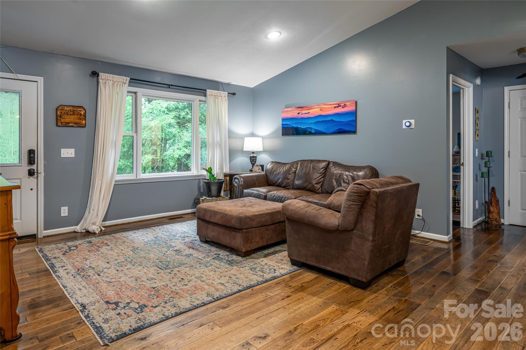 Spacious Living Room with Large-Panned Window - 19 Forge Drive, Mills River