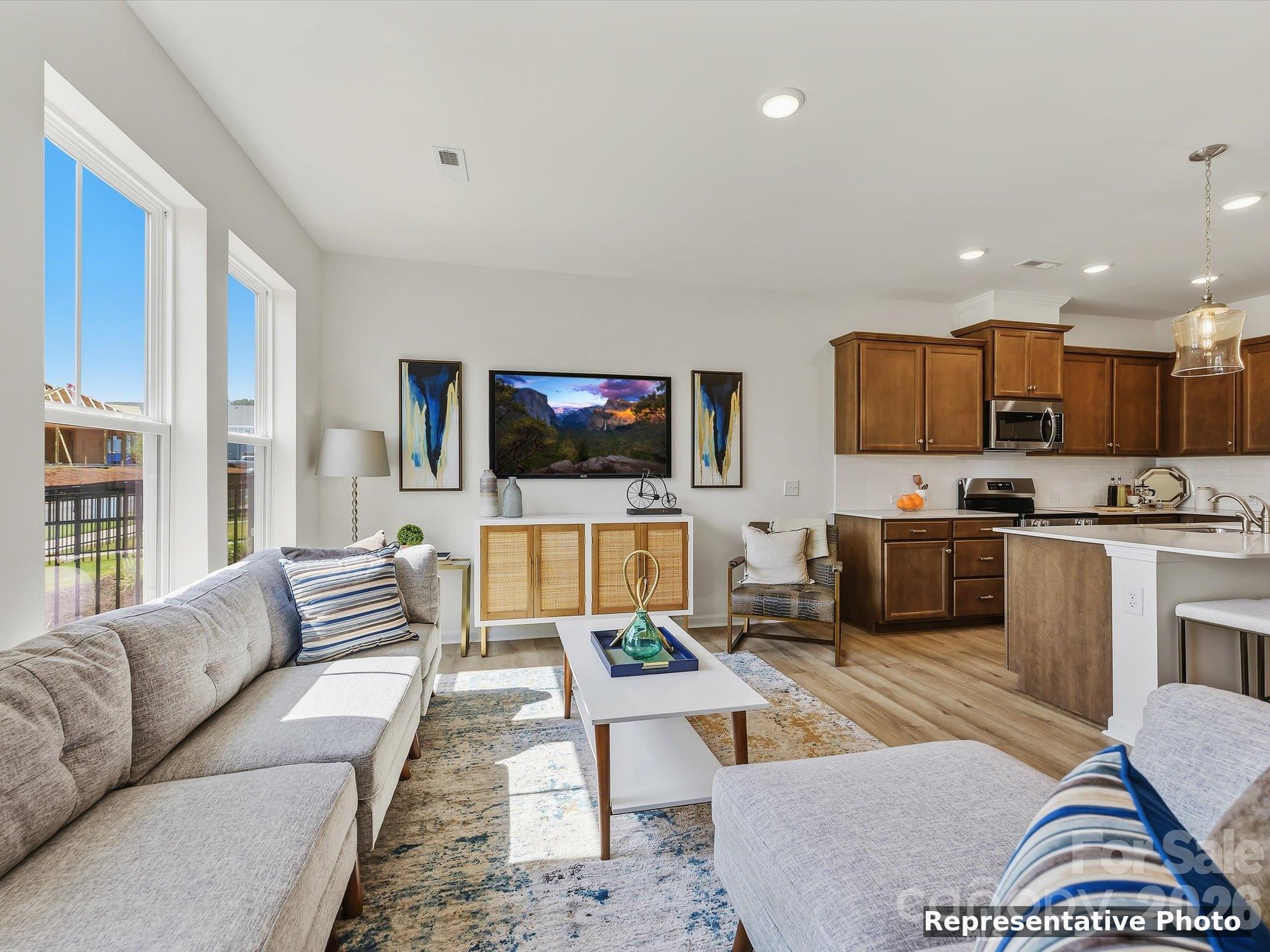 Rendering of Home Staged to Show Furniture Placement in Area - 6565 Fire Lily Lane, Charlotte