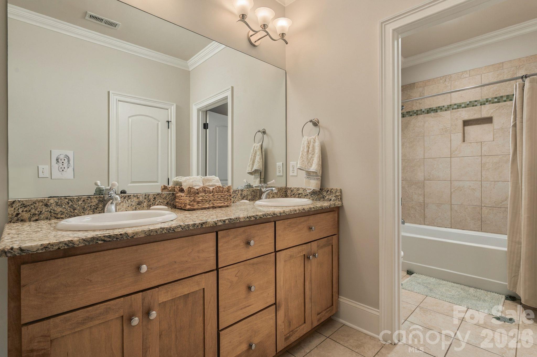 Jack & Jill bathroom shared by 3rd and 4th bedrooms - 7275 Flowes Store Road, Concord
