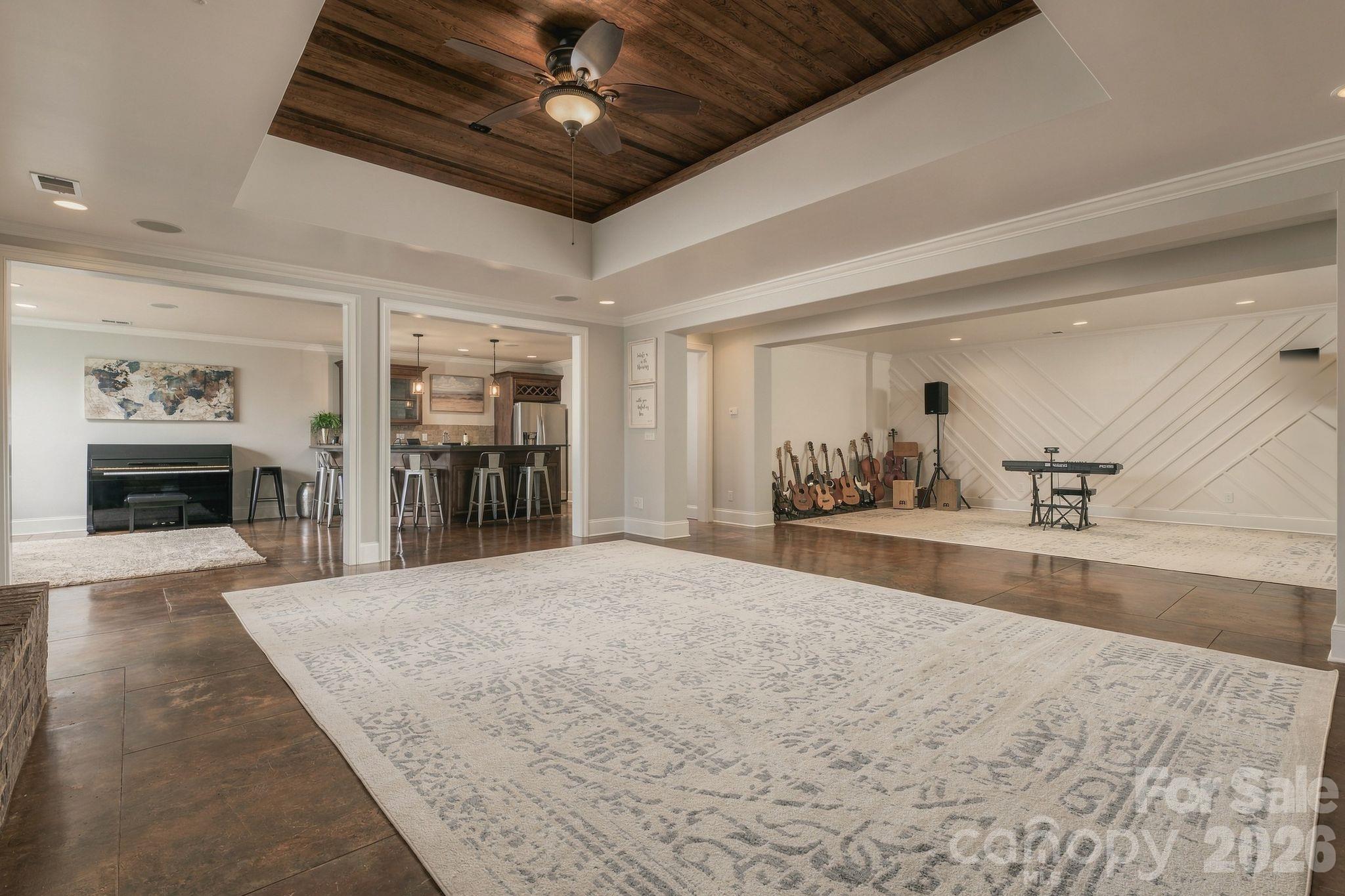 Fully finished walk-out lower level - perfect for entertaining and includes tons of storage. - 7275 Flowes Store Road, Concord