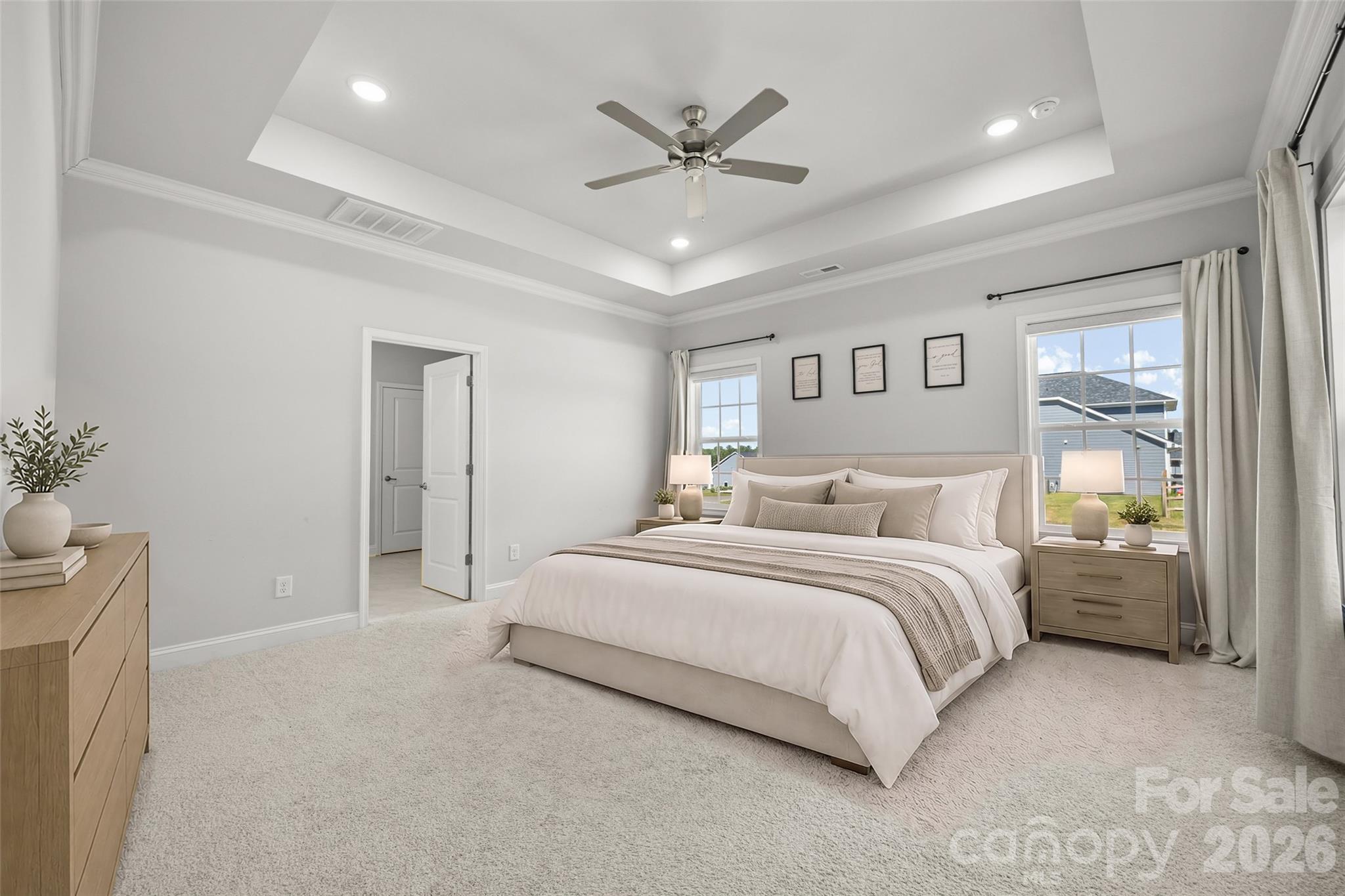 Virtually Staged Primary Retreat w/ Tray Ceiling - 1759 Silver Birch Road, York