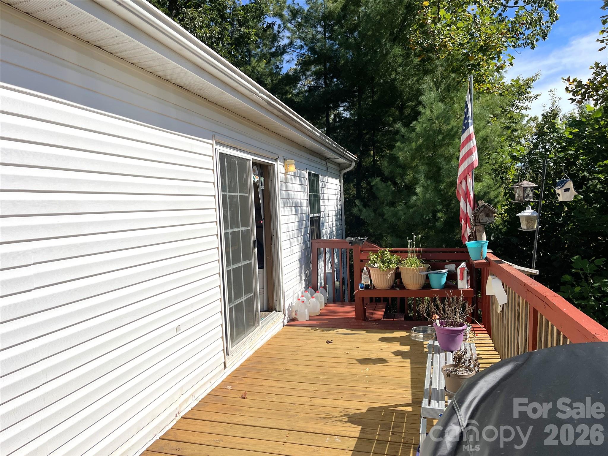 Sliding doors and deck - 121 Hidden Meadow Drive, Candler