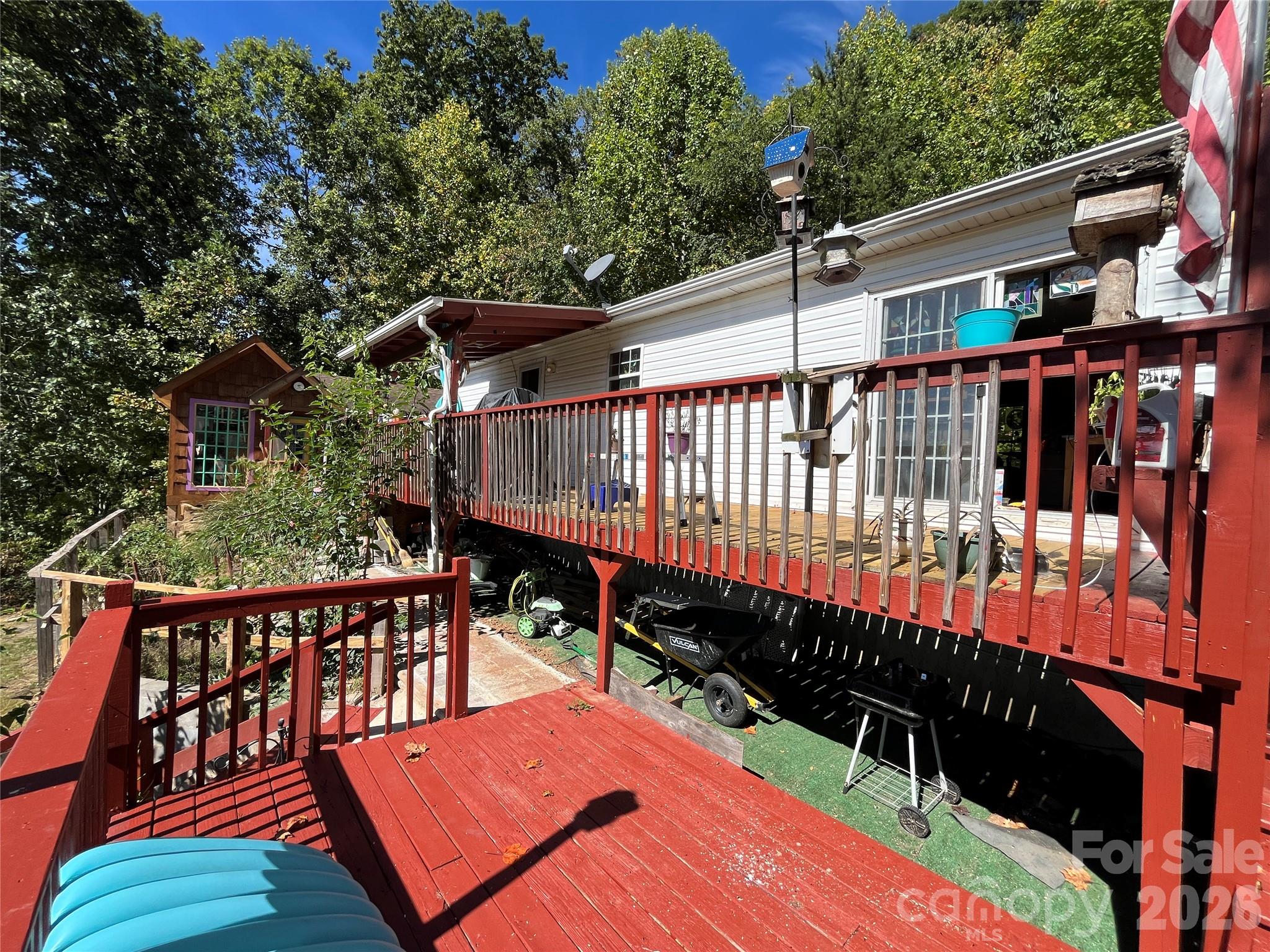 Rear decks - 121 Hidden Meadow Drive, Candler