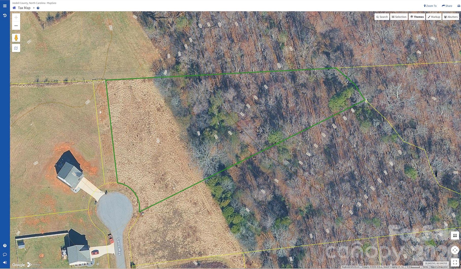 Iredell County GIS Aerial Topo Map - 194 Sams Way, Statesville