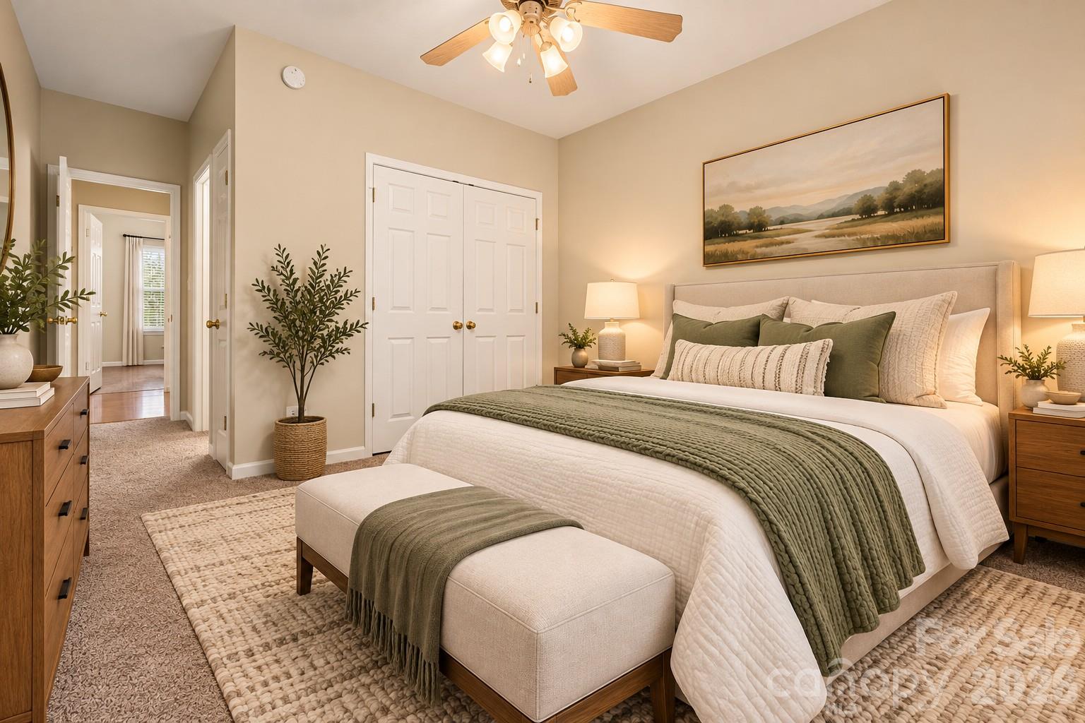 Virtually Staged - Primary Bedroom - 1645 Diary Drive, Rock Hill