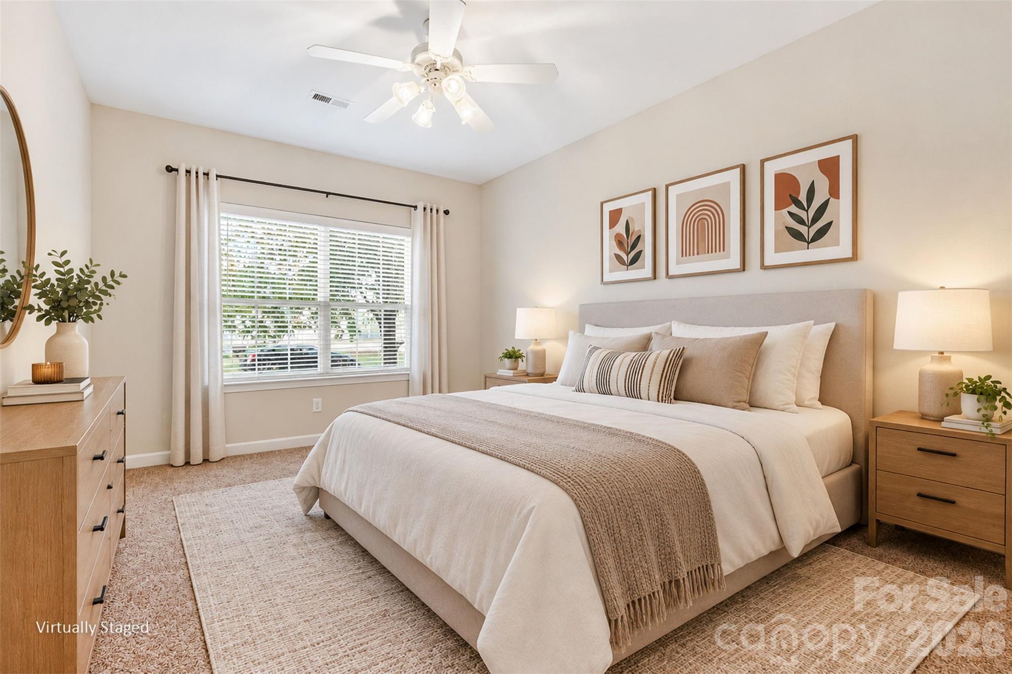 Virtually Staged - Second Bedroom - 1645 Diary Drive, Rock Hill
