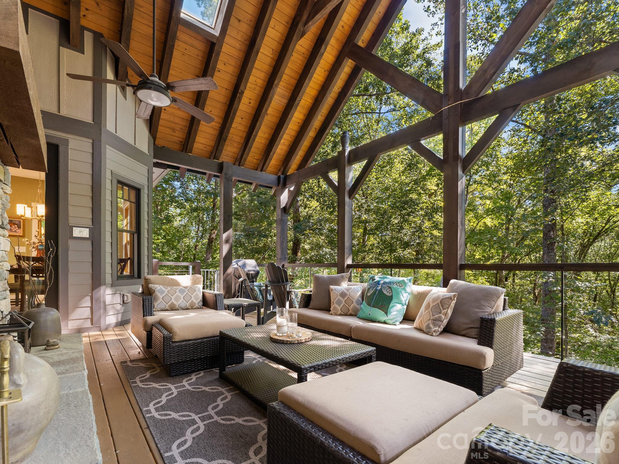 The size of this porch allows for outdoor daily living - 359 New Castle Road, Brevard