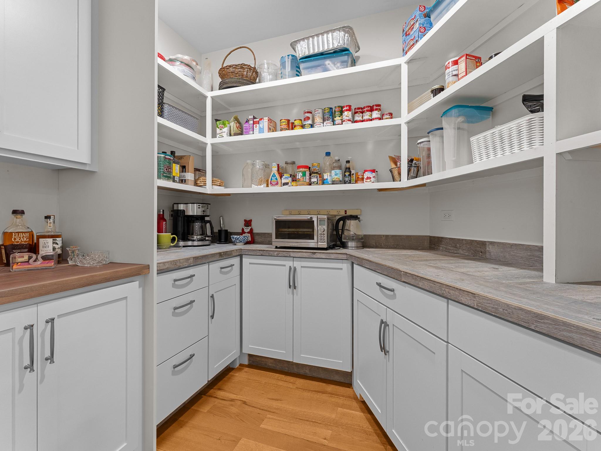 Plethora of storage and function in the  butlers pantry complete with a walnut bar - 359 New Castle Road, Brevard