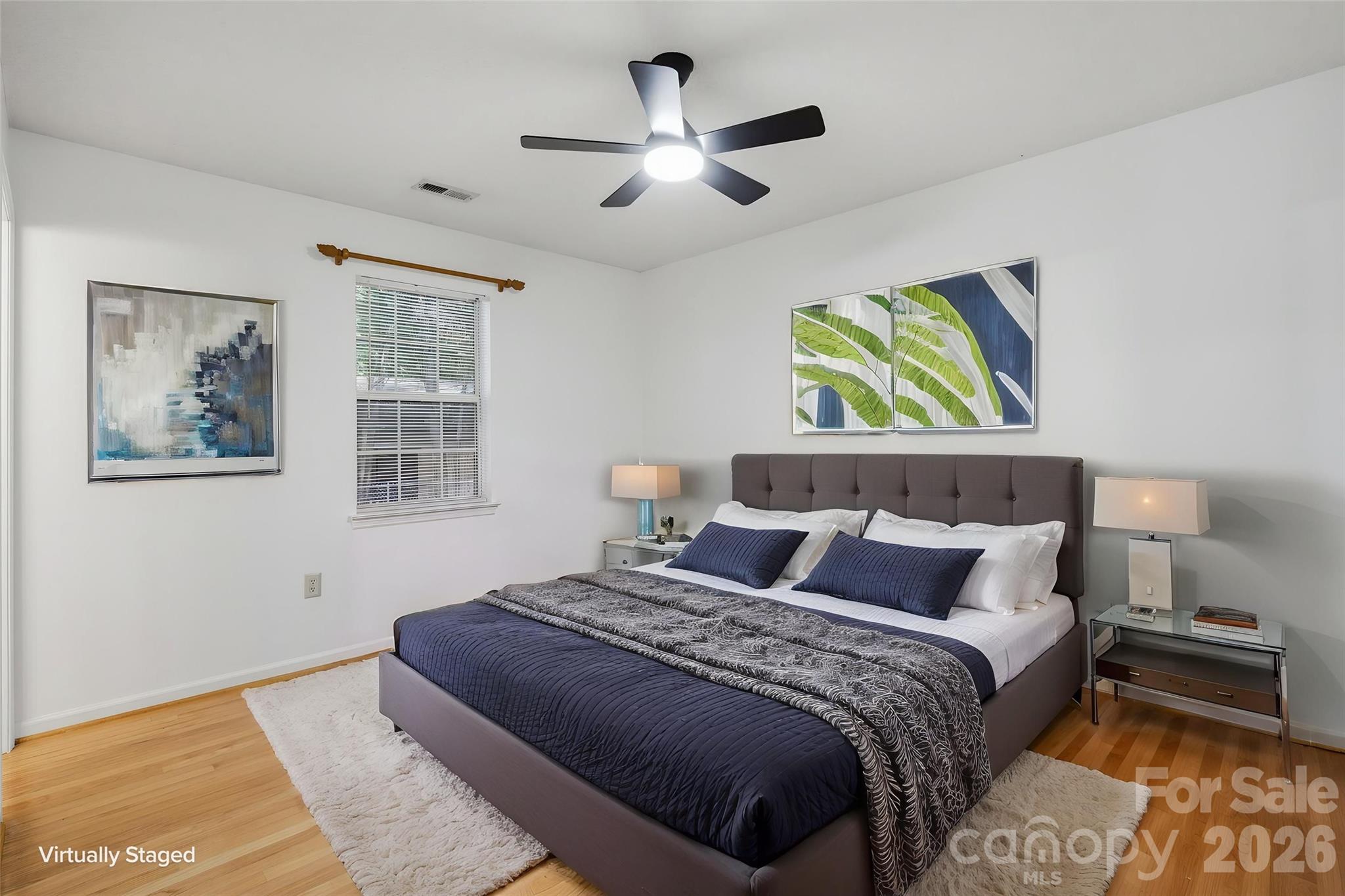 Virtually Staged Primary Bedroom - 217 23rd Street NW, Hickory