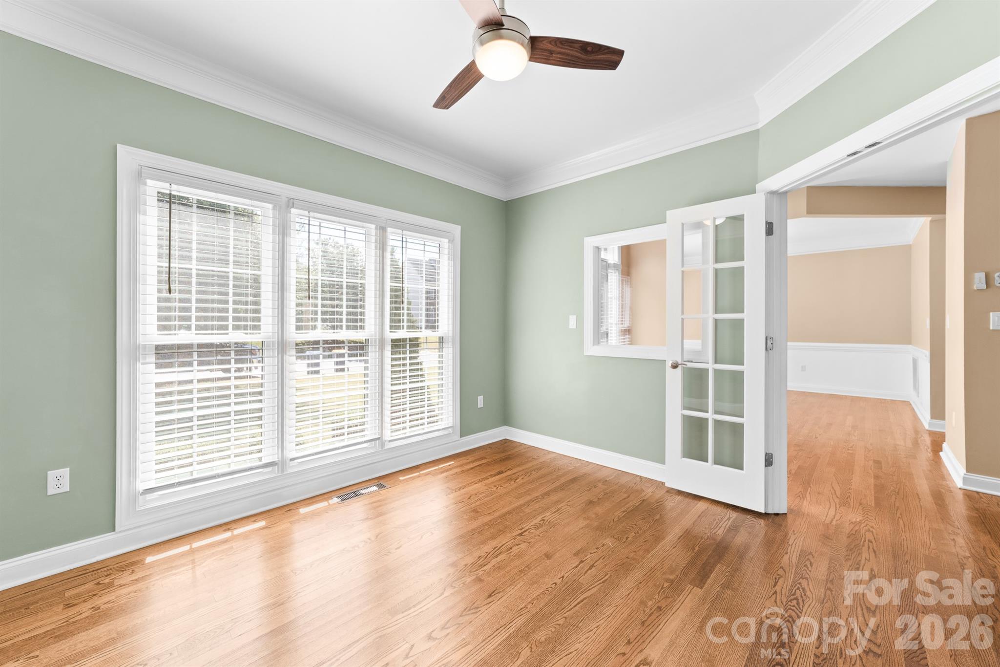 French doors give privacy in the office - 4014 Belle Meade Circle, Belmont