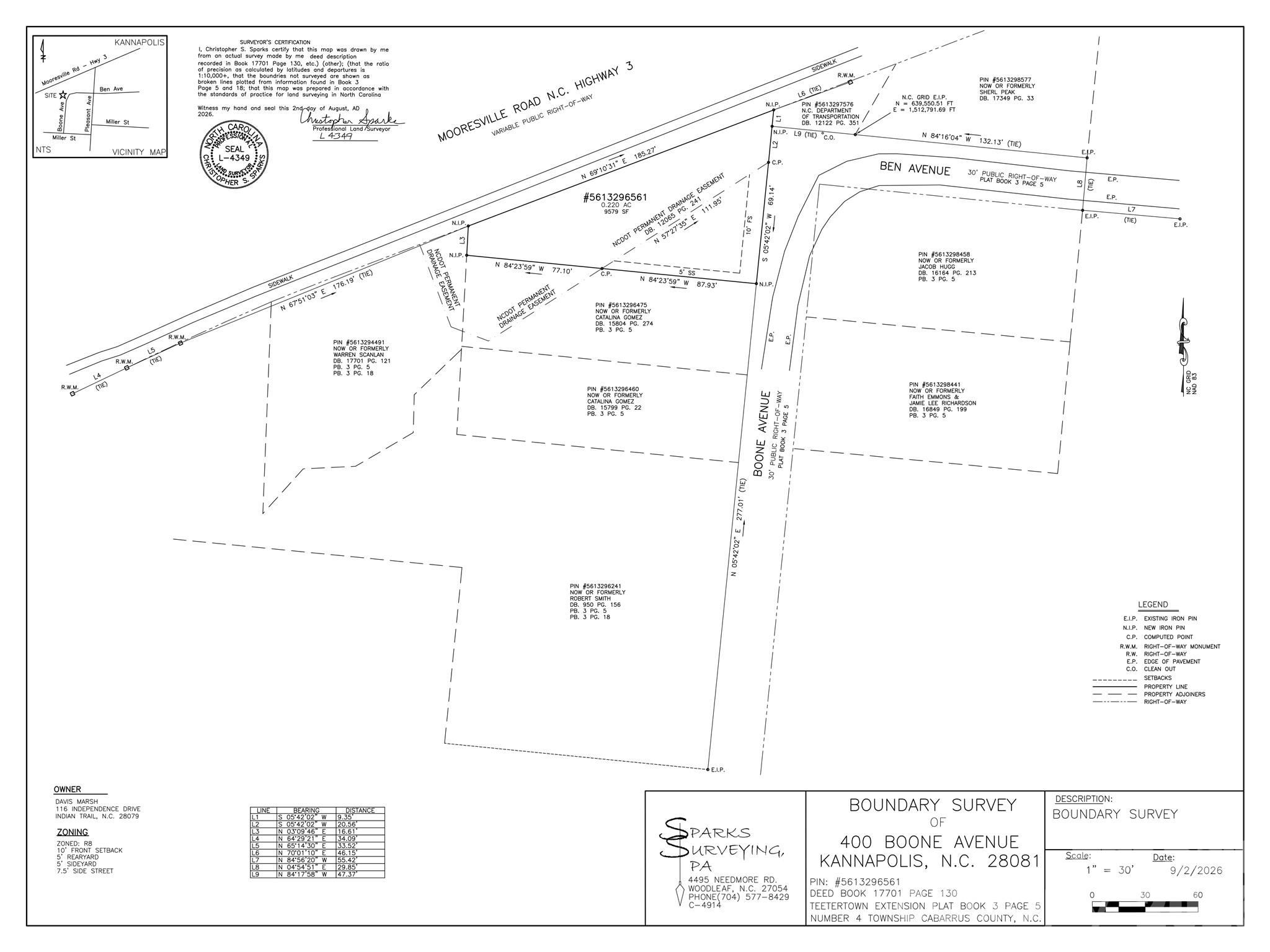 Lot at 400 Boone Avenue, Kannapolis, photo 2 of 11