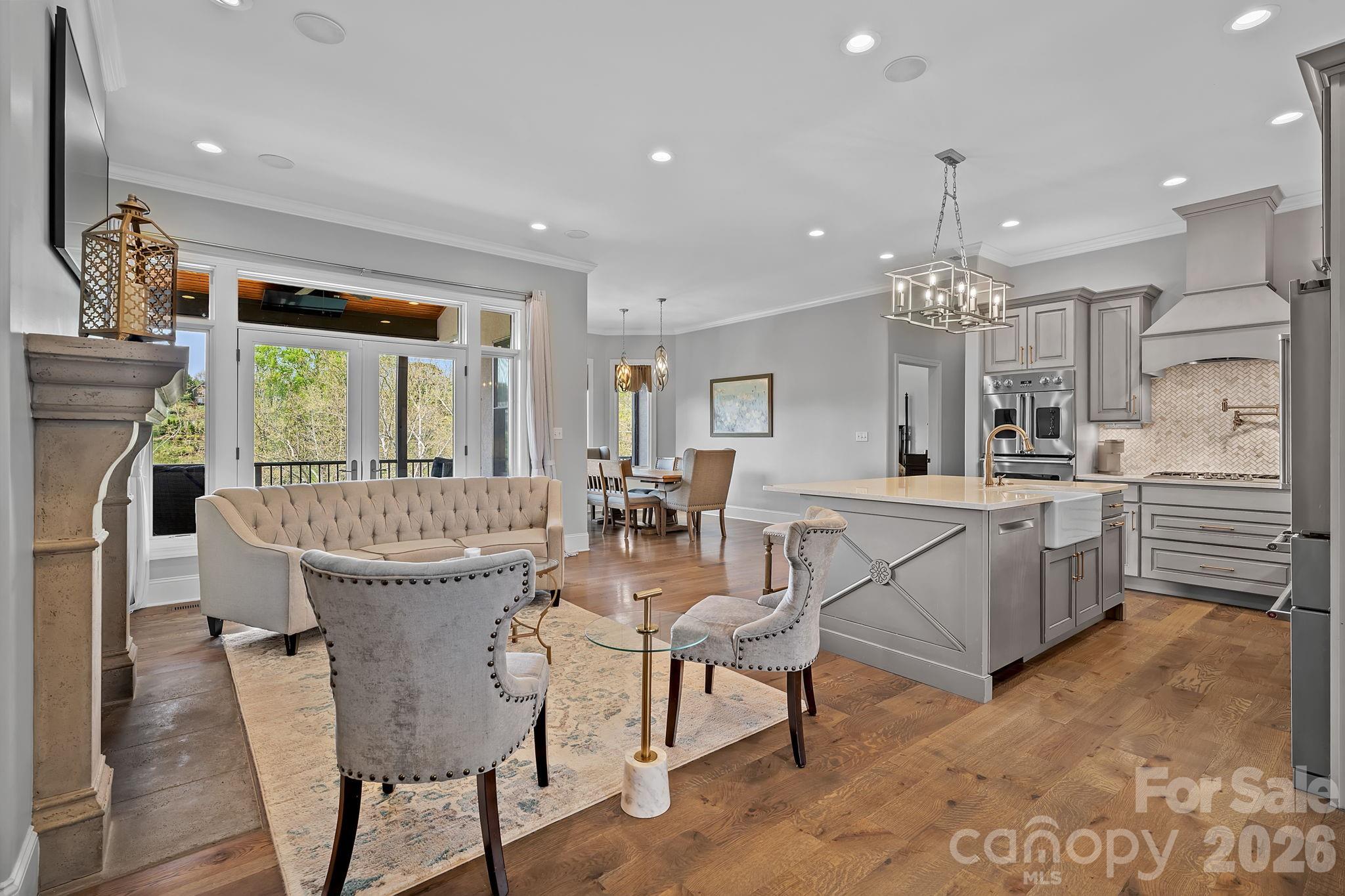 10' Ceilings & Natural Hardwood Floors Set the Tone - 64 Water Hill Way, Fletcher