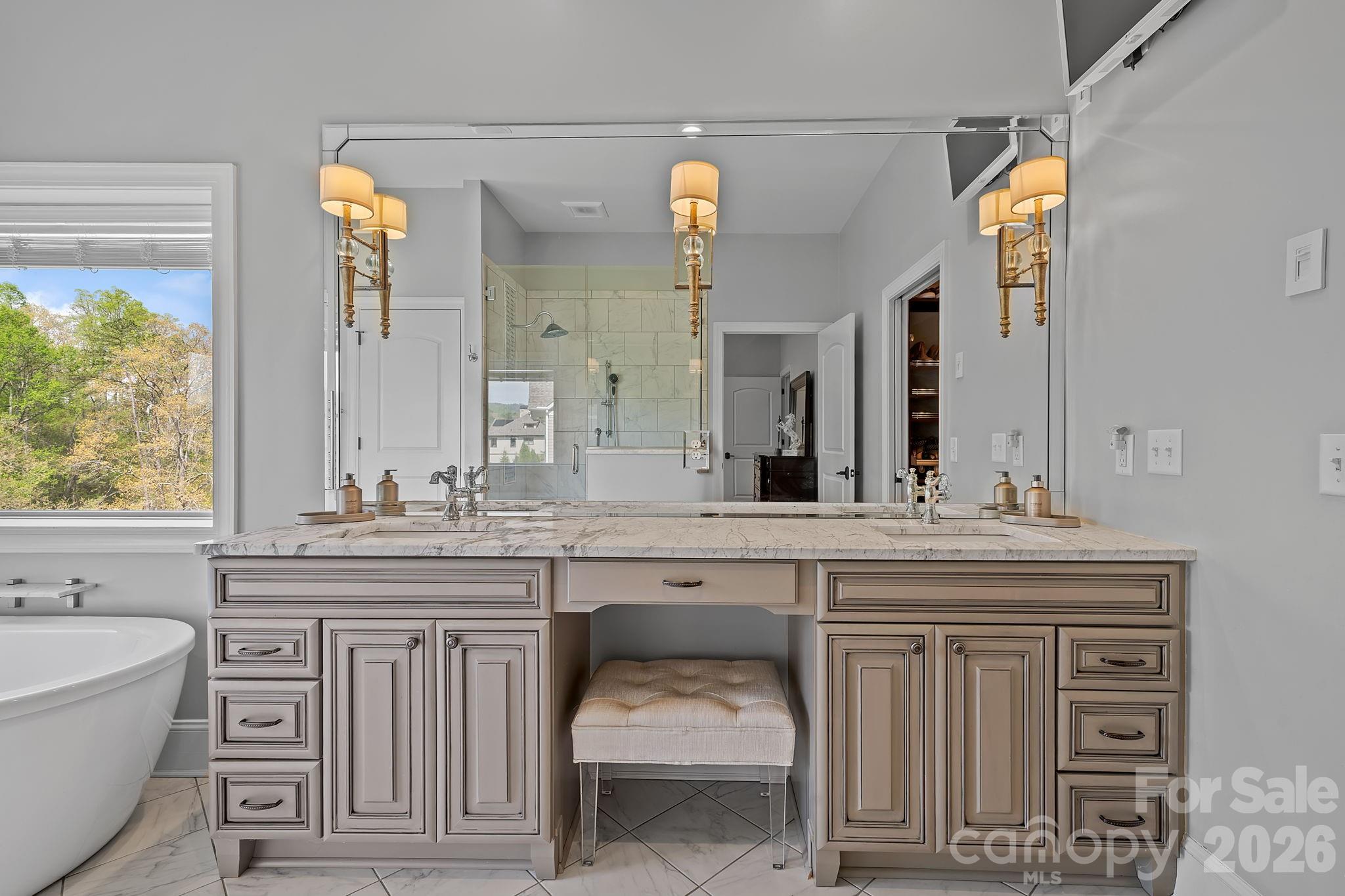 Dual Sinks in the Primary Suite - 64 Water Hill Way, Fletcher