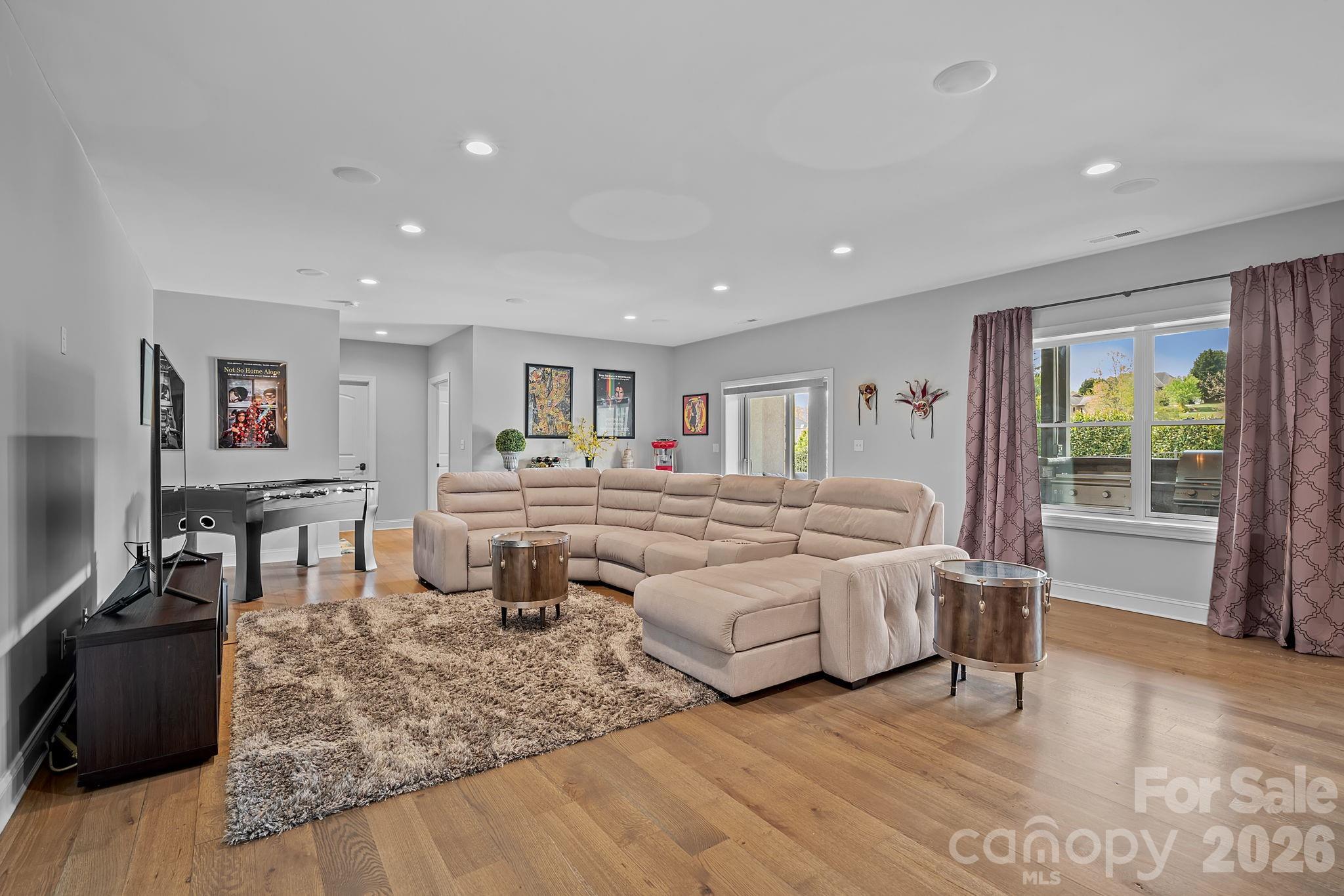 Living/Family Room in the Finished Basement - 64 Water Hill Way, Fletcher