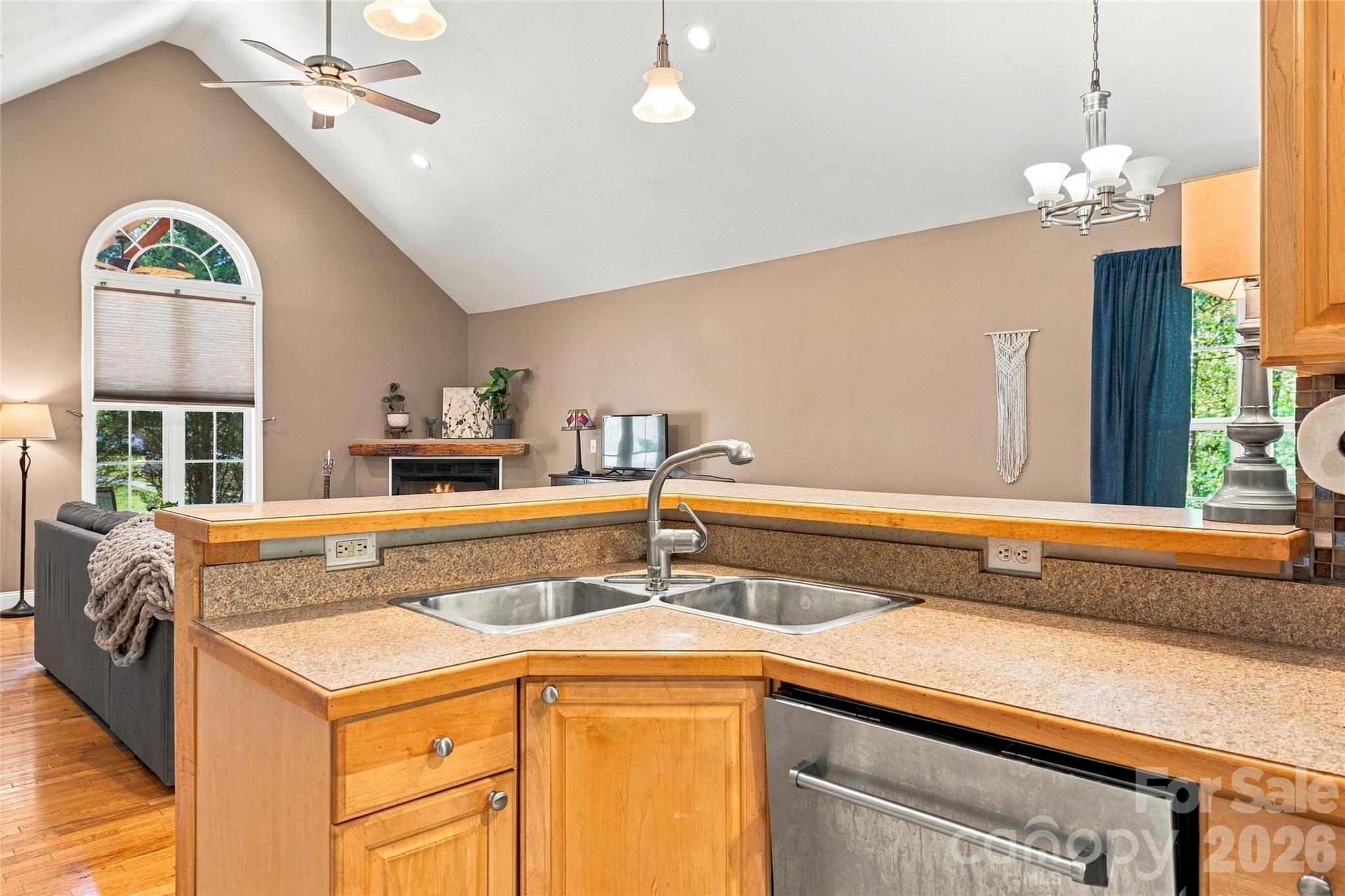Kitchen open to the living and dining area. - 8 Maltese Lane, Weaverville