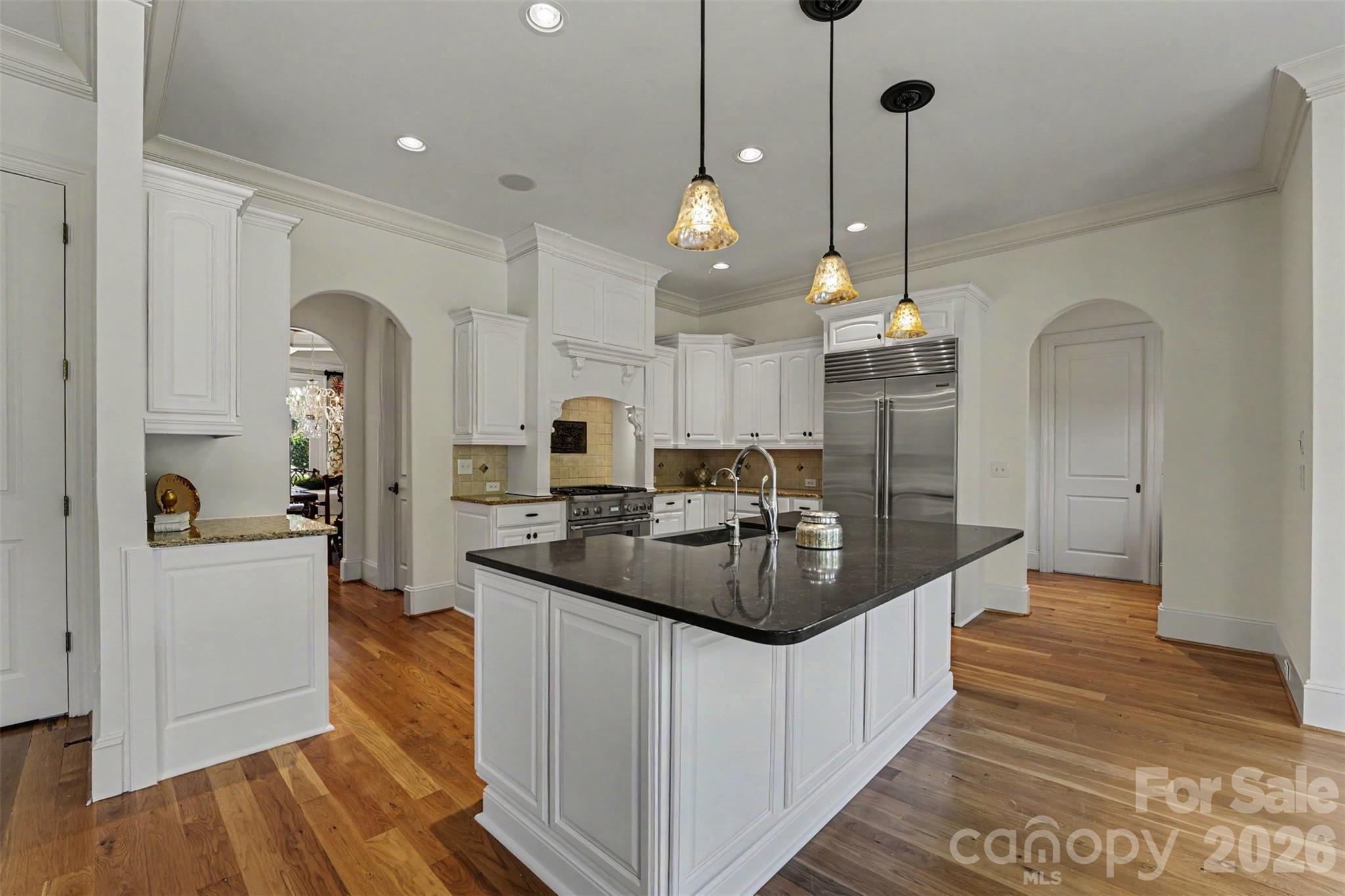 Open Kitchen, SubZero Refrigerator - 109 Fitchburg Court, Mooresville