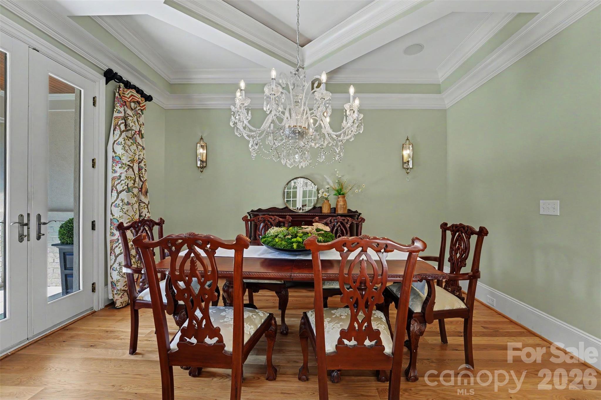 Dining Room with beautiful ceiling - 109 Fitchburg Court, Mooresville