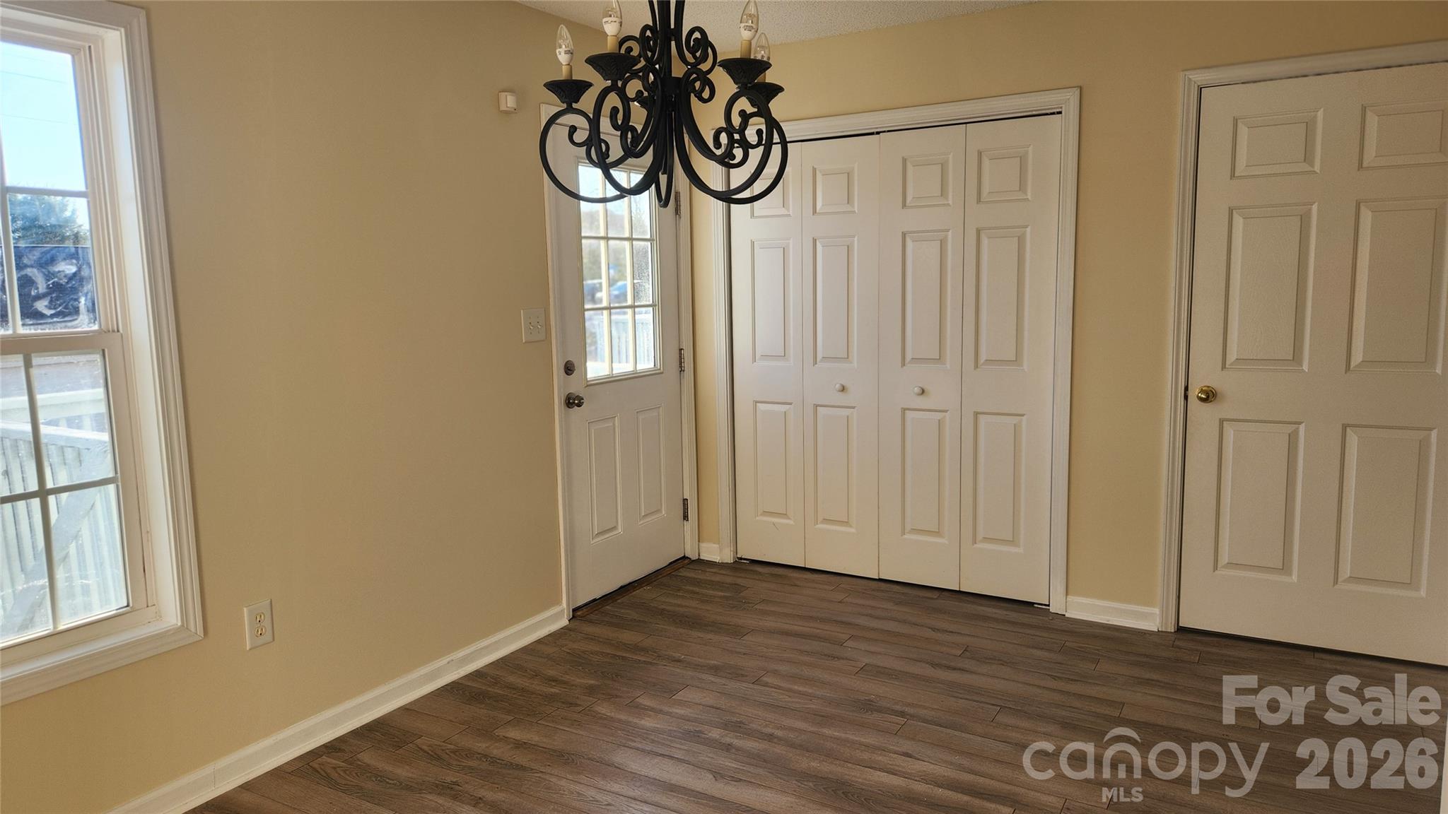 Dining Room and back door to deck - 110 Steam Engine Drive, Mooresville