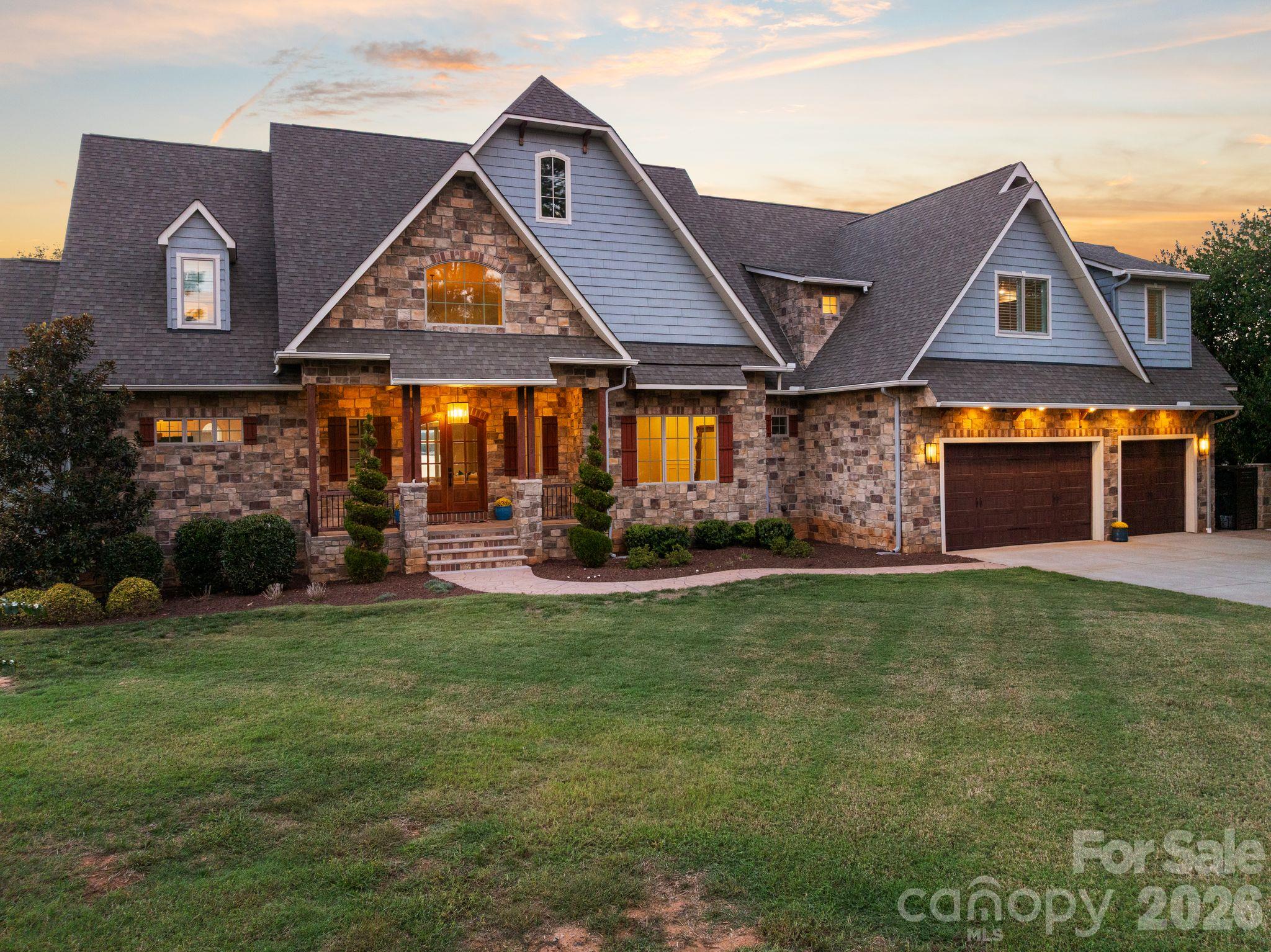 Front Exterior Twilight - 112 Birdsong Lane, Mooresville